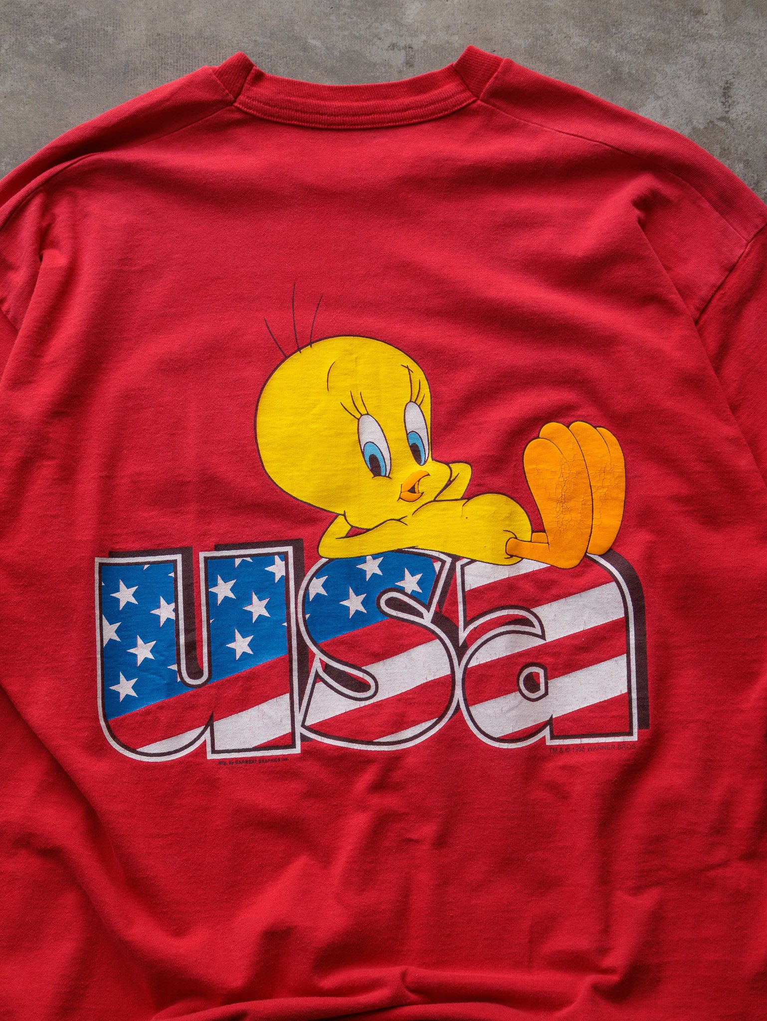 Vintage 1995 Fruit of the Loom Tweety Bird USA Tee (2XL)