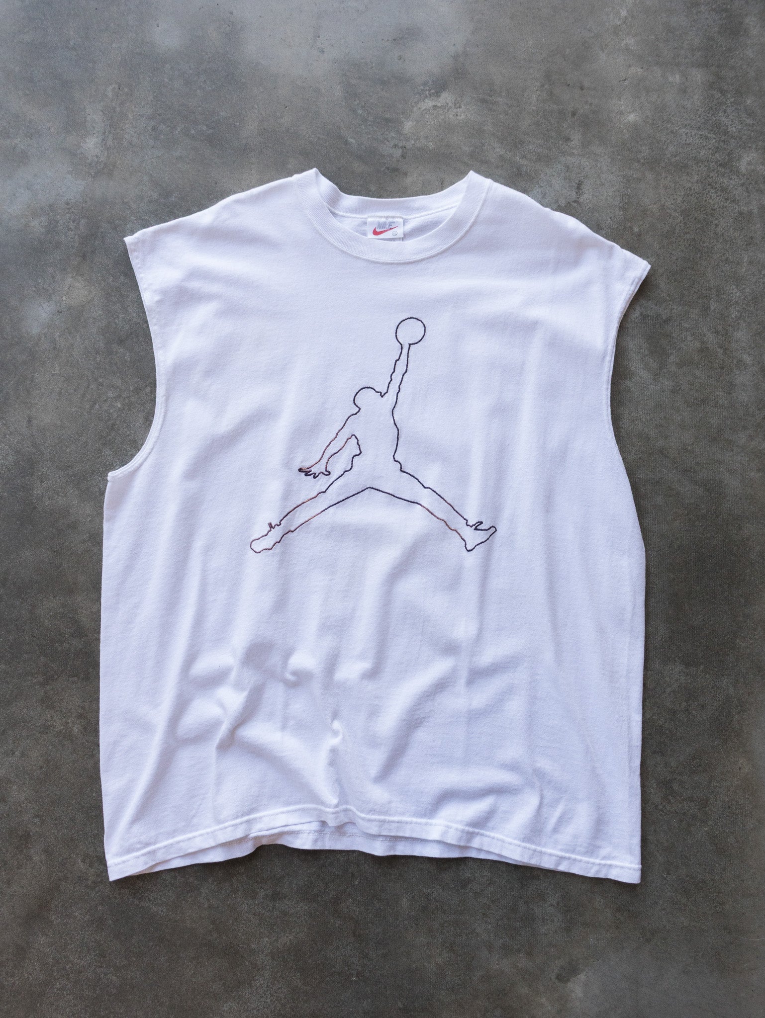 Vintage 90s White Nike Jordan Jumpman Tank (XL)