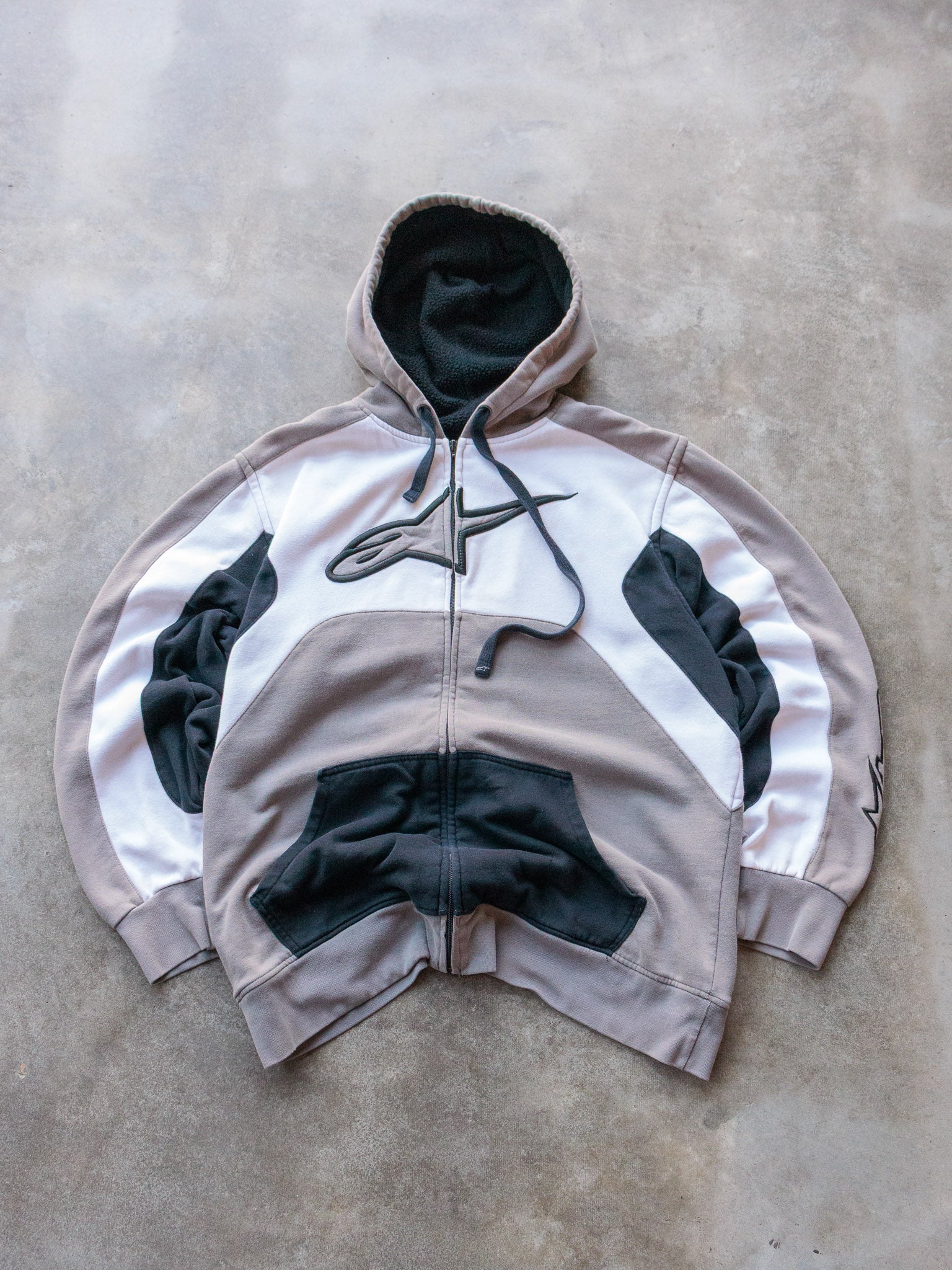 Vintage Colour Block Alpinestars Zip Hoodie (XL)