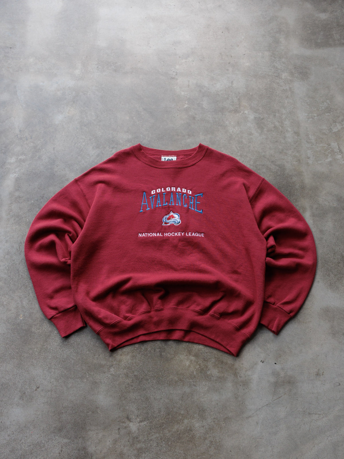 Vintage 90s Red Lee Sport Colorado Avalanche Sweatshirt (L)