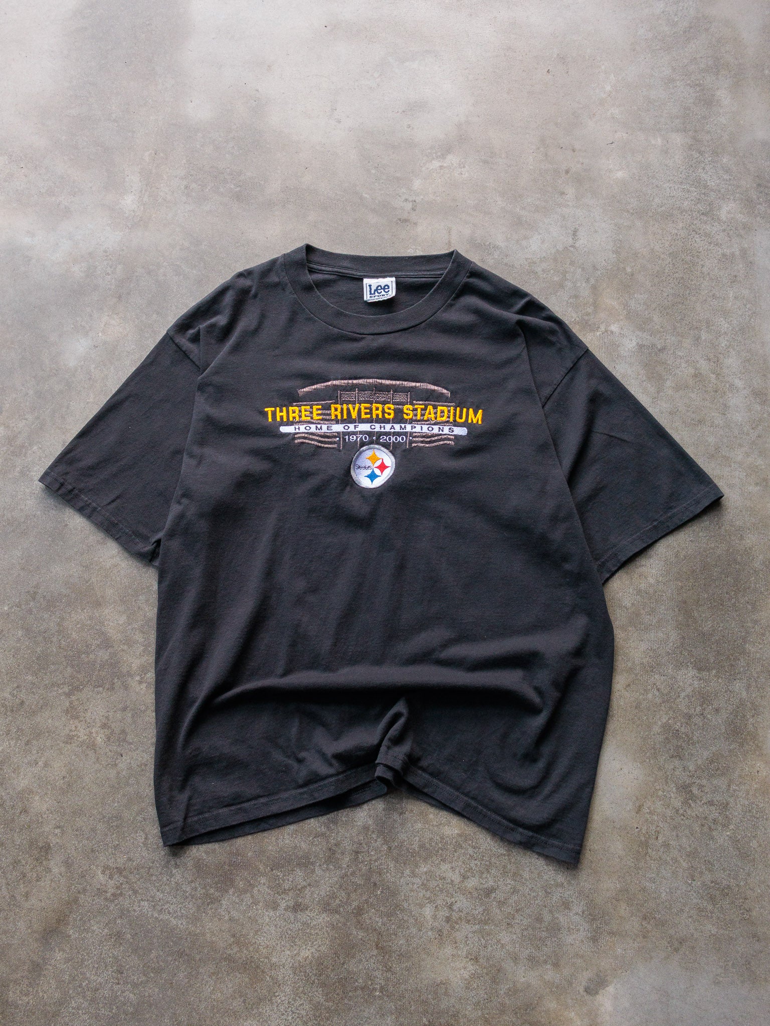 Vintage 00s Lee Sport Three Rivers Stadium Pittsburgh Steelers Tee (XL)