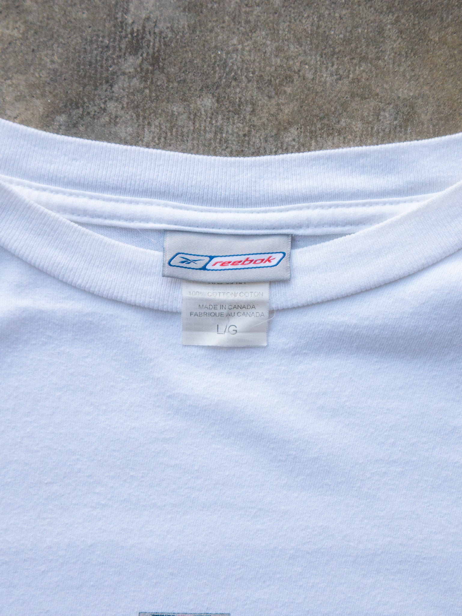 Vintage 00s White Reebok Classic Tee (L)