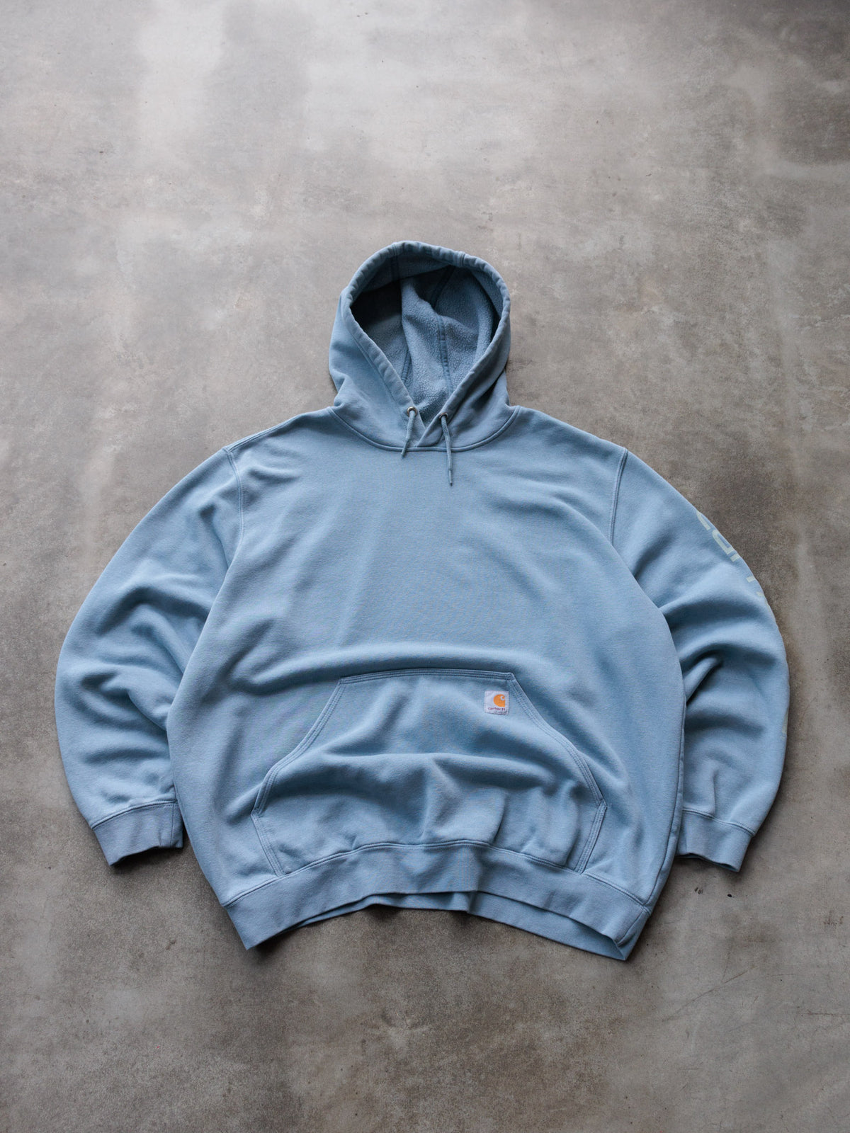 Vintage Blue Carhartt Hoodie (XL)