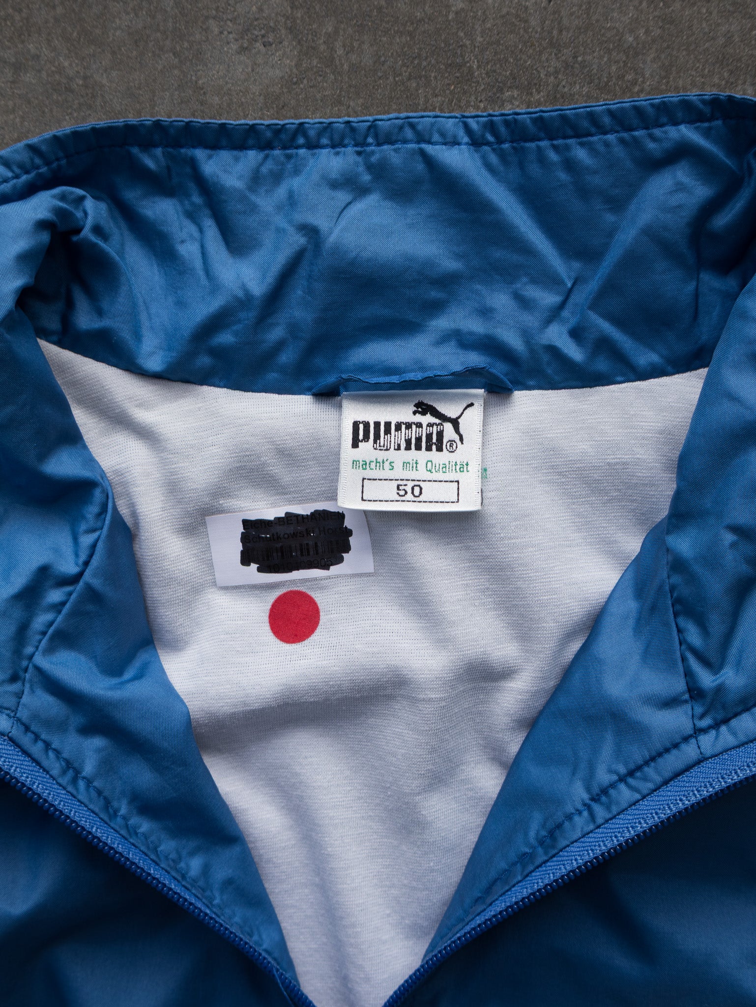 Vintage Blue & White Puma Track Jacket (L)