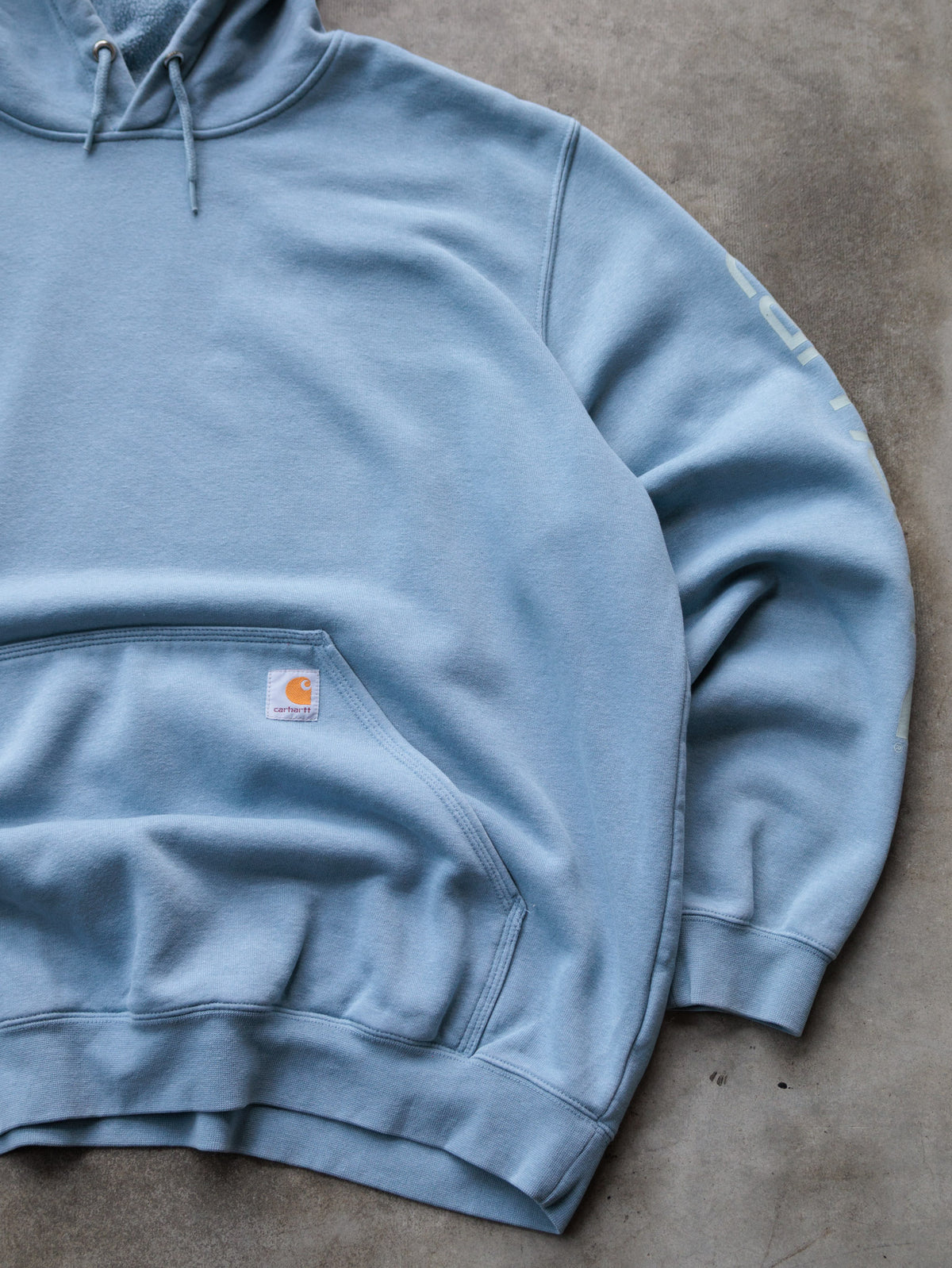 Vintage Blue Carhartt Hoodie (XL)