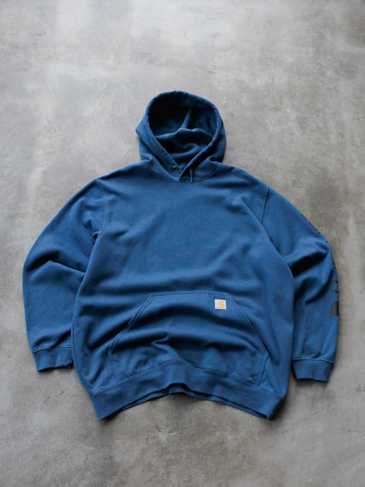 Vintage Blue Carhartt Hoodie (XL)