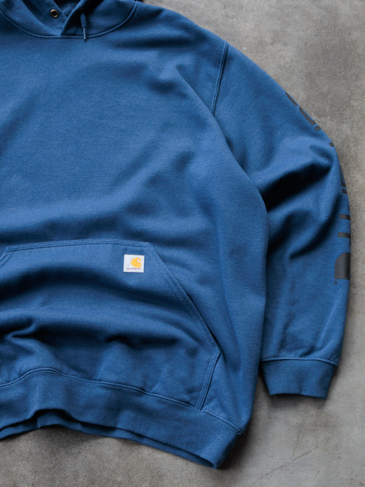 Vintage Blue Carhartt Hoodie (XL)