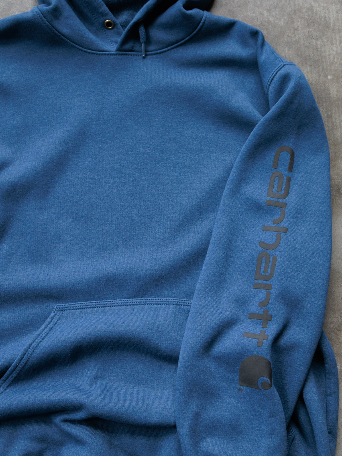 Vintage Blue Carhartt Hoodie (XL)