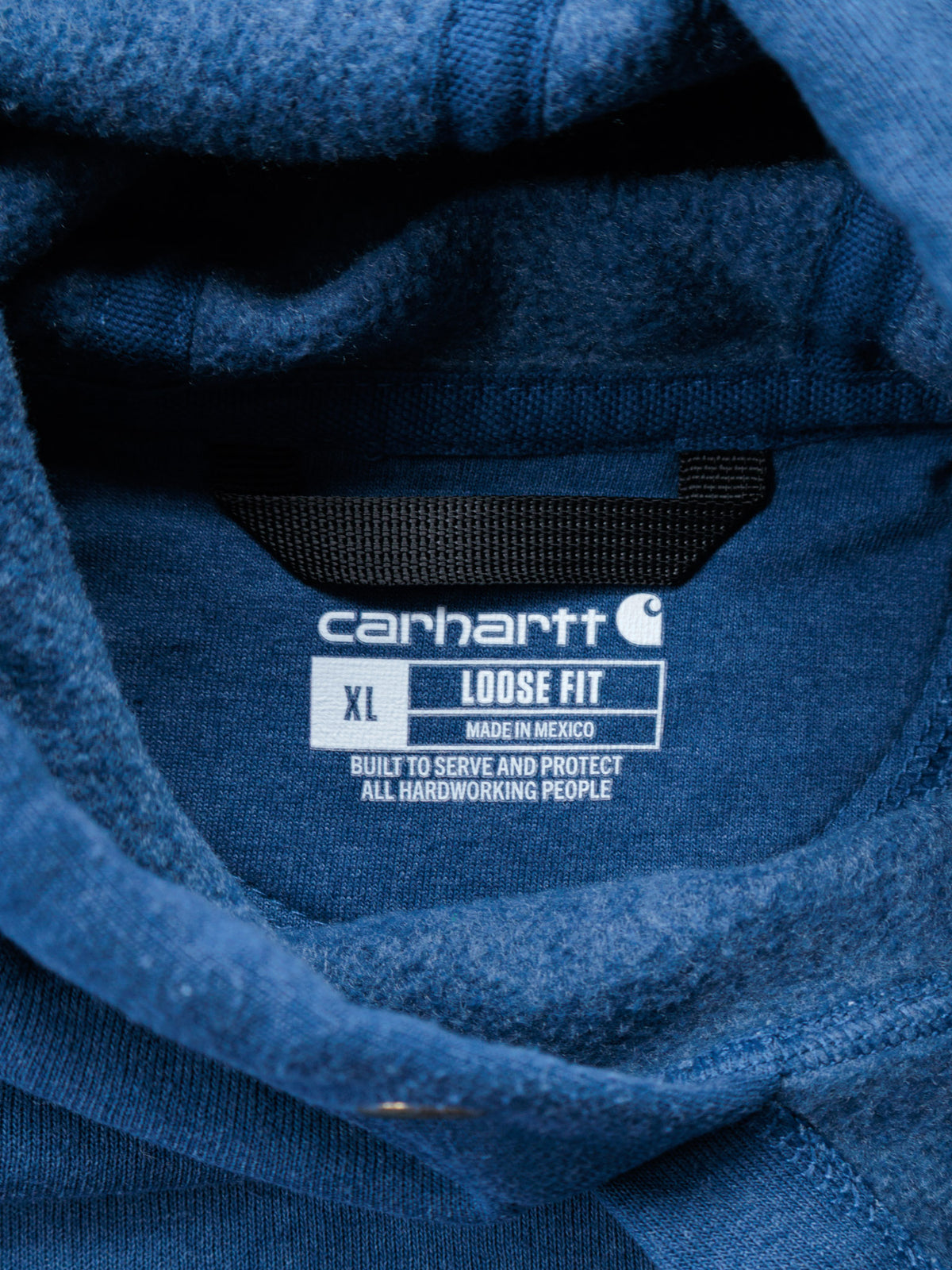 Vintage Blue Carhartt Hoodie (XL)