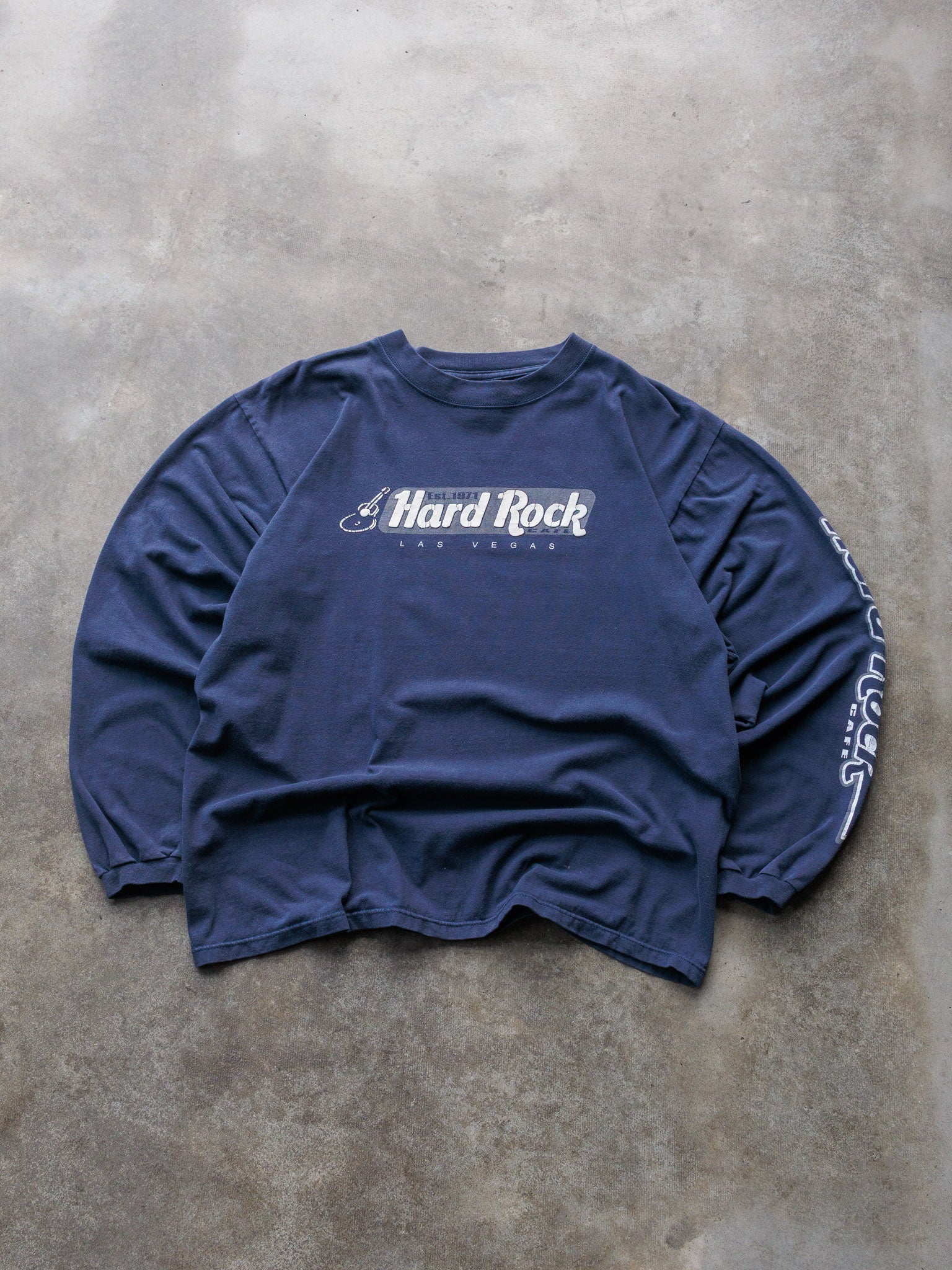 Vintage 90s Navy Hard Rock Cafe Las Vegas Long Sleeve (L)