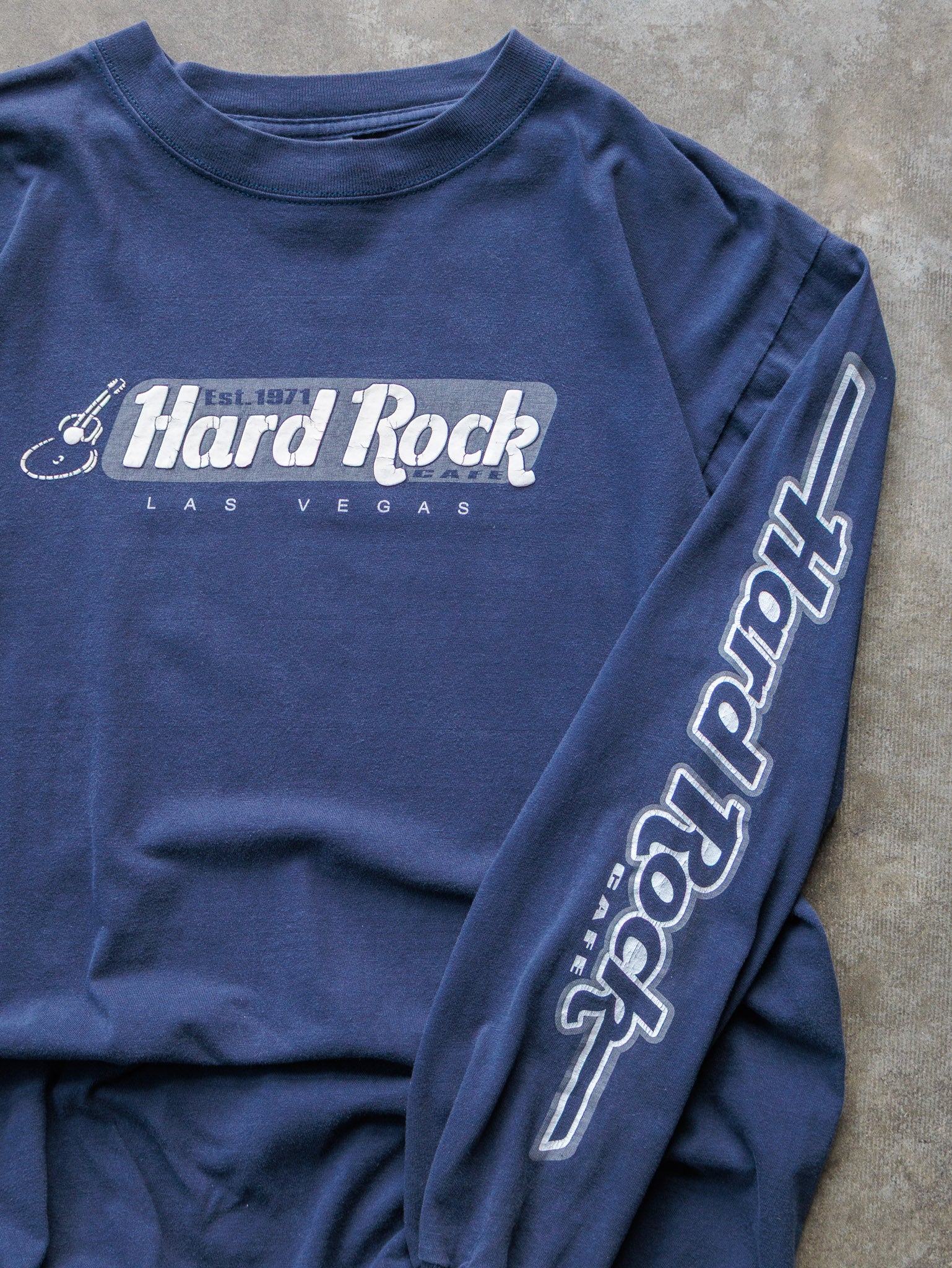 Vintage 90s Navy Hard Rock Cafe Las Vegas Long Sleeve (L)