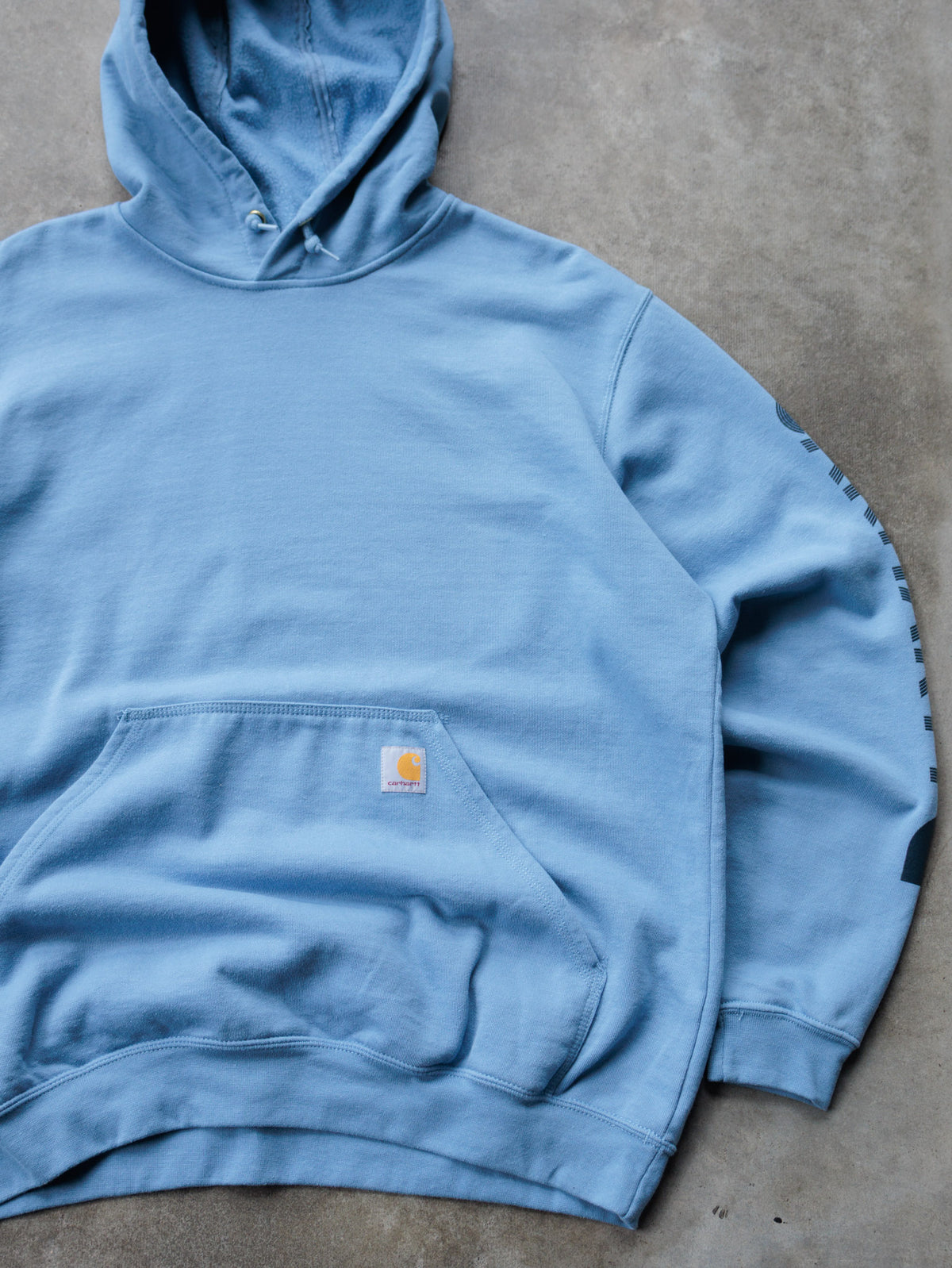 Vintage Blue Carhartt Hoodie (L)