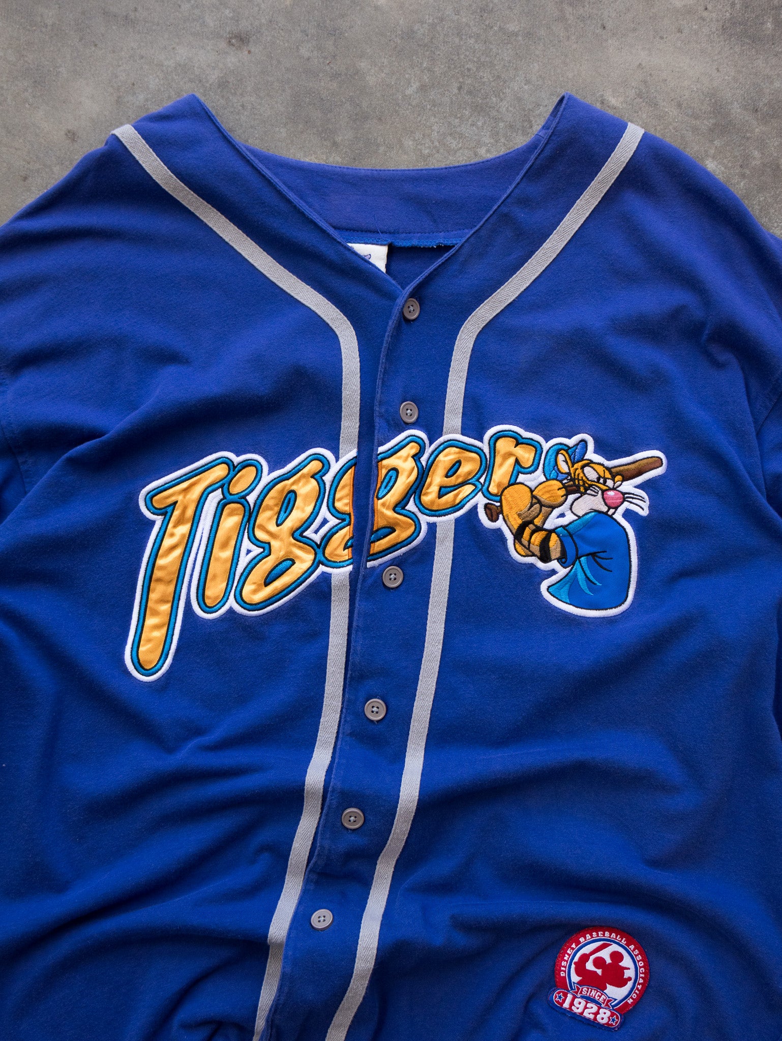 Vintage Blue Tigger Baseball Jersey (XL)