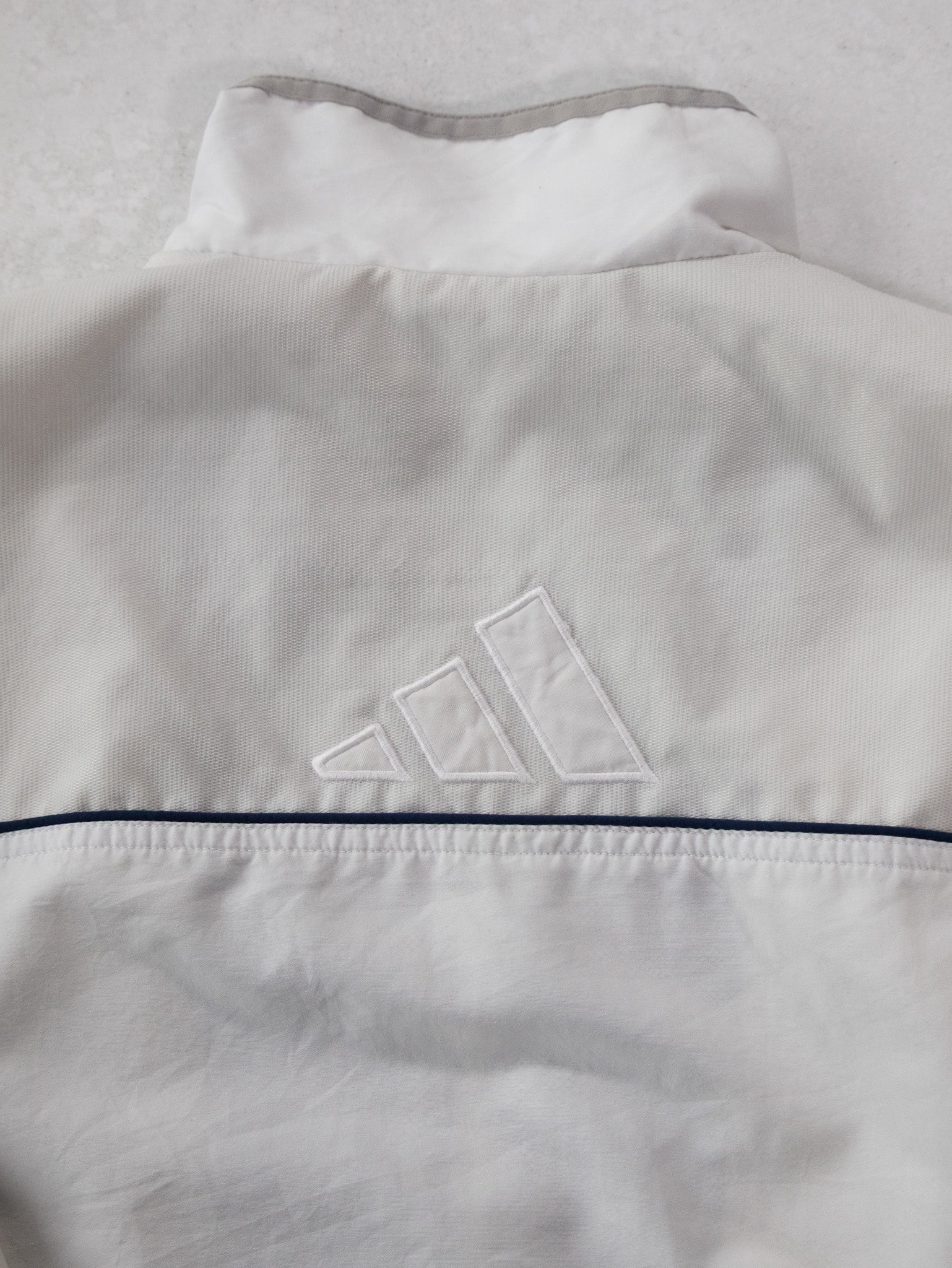 Vintage Adidas White Track Jacket (XL)