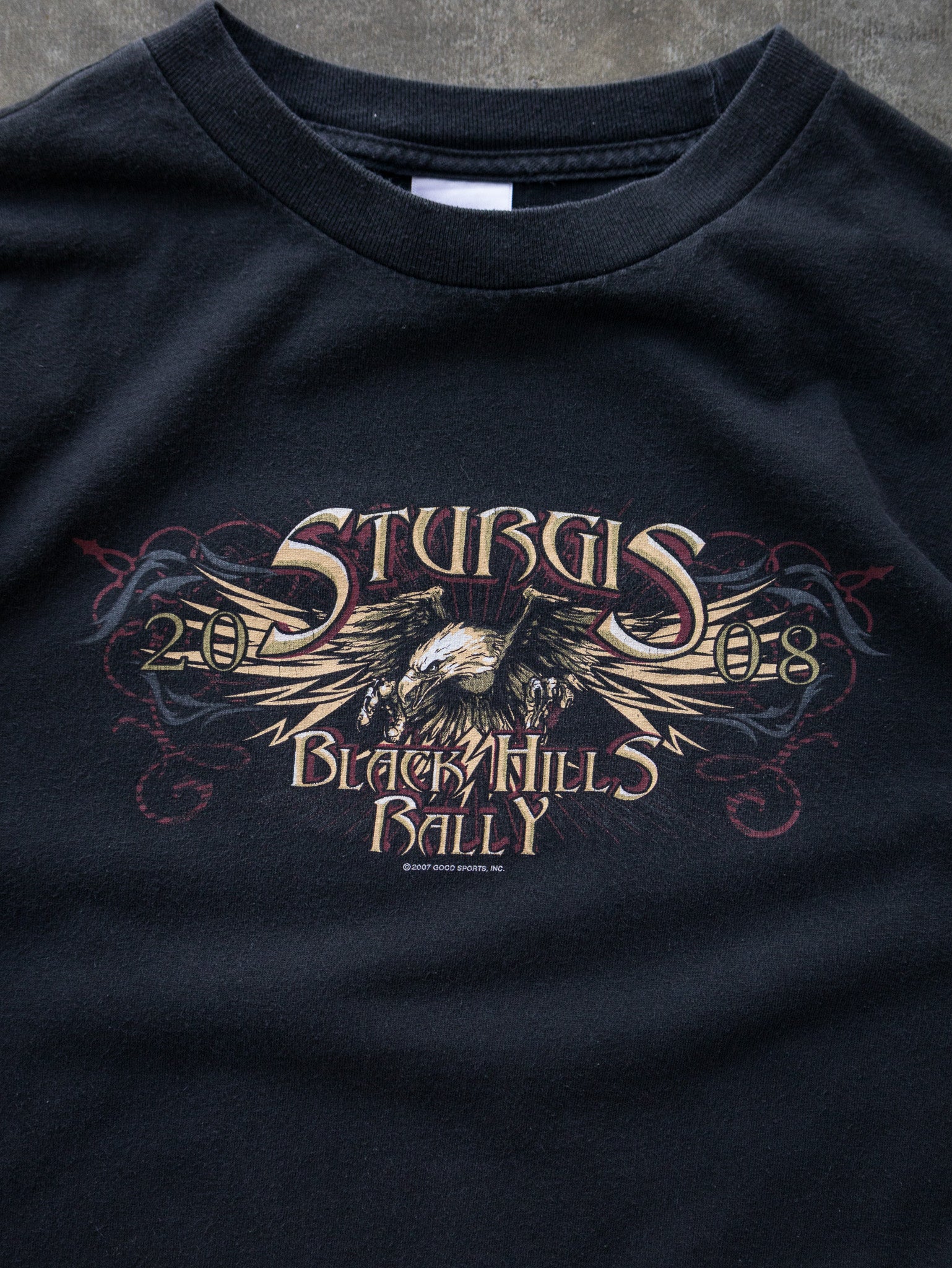 Vintage 2007 Black Sturgis Black Hills Rally Tee (M)