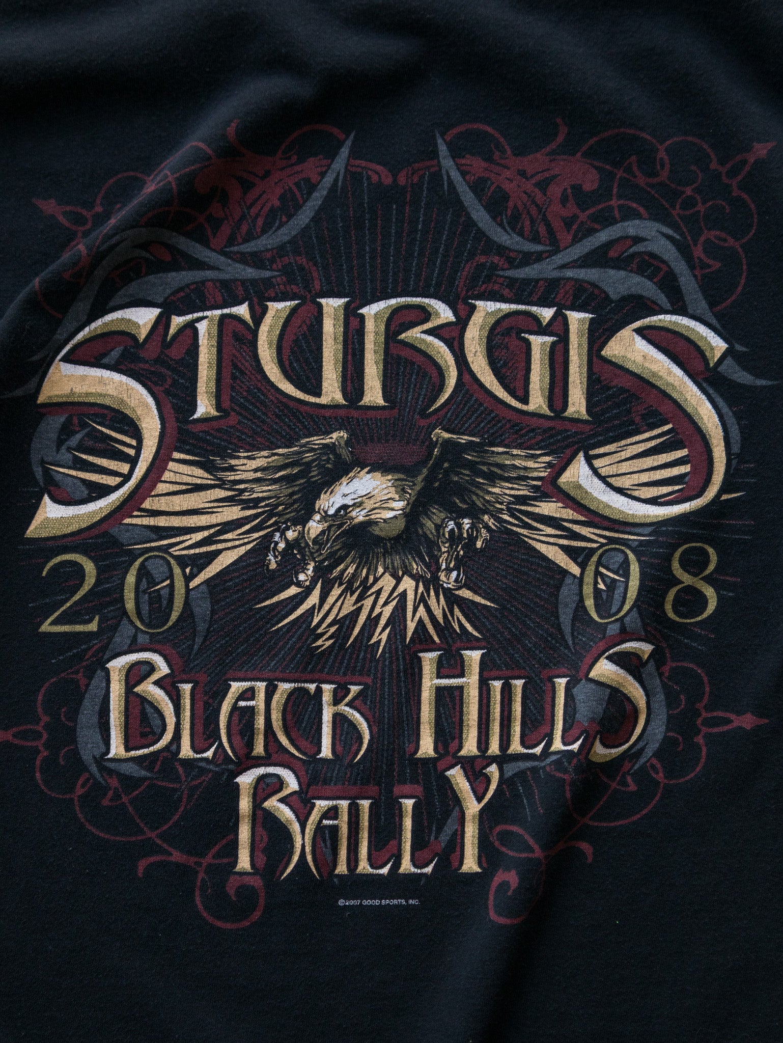 Vintage 2007 Black Sturgis Black Hills Rally Tee (M)