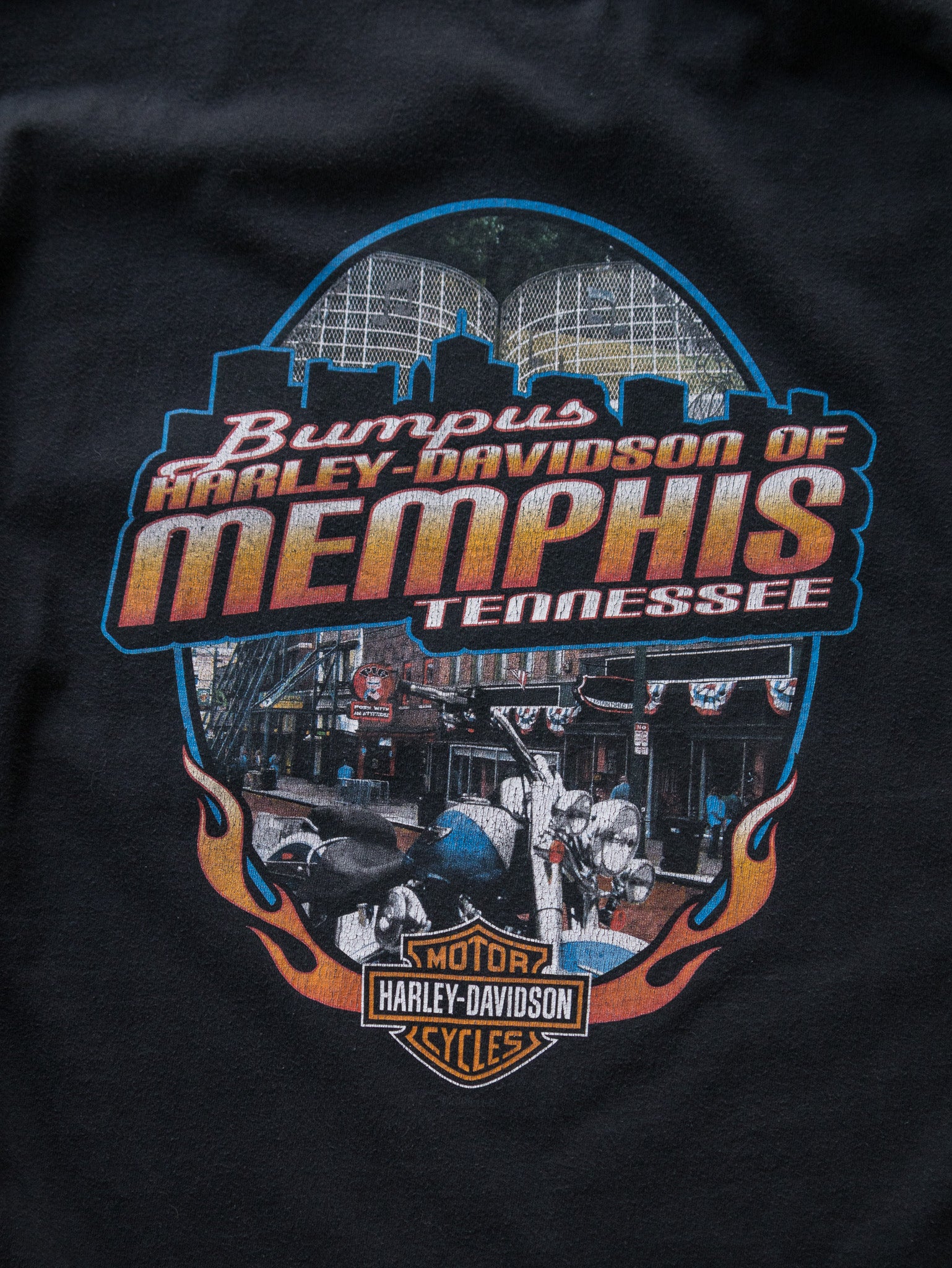 Vintage 2006 Black Harley-Davidson Memphis Tennessee Tee (XL)