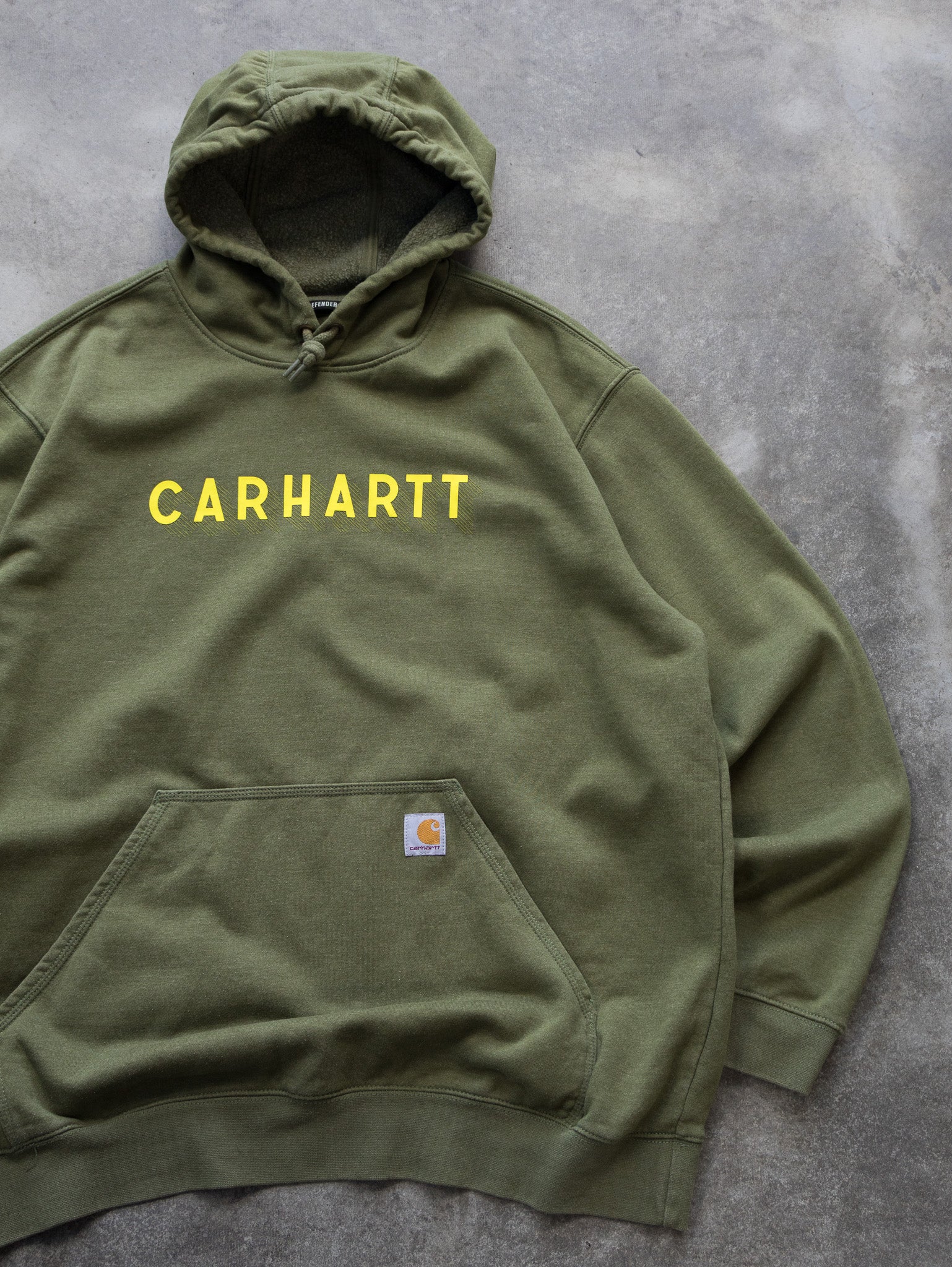 Vintage Green Carhartt Hoodie (XL)