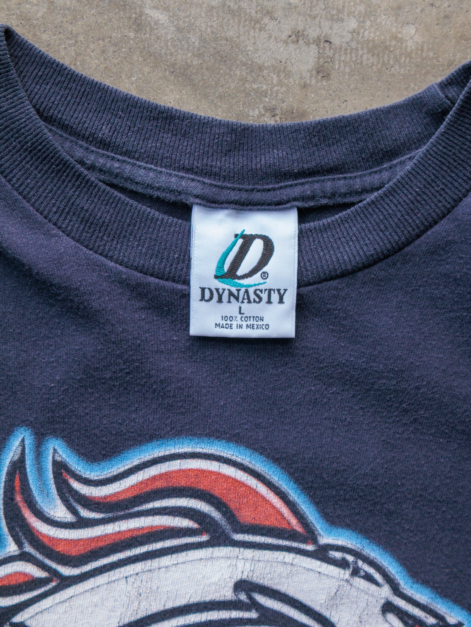 Vintage 90s Navy Denver Broncos Tee (L)