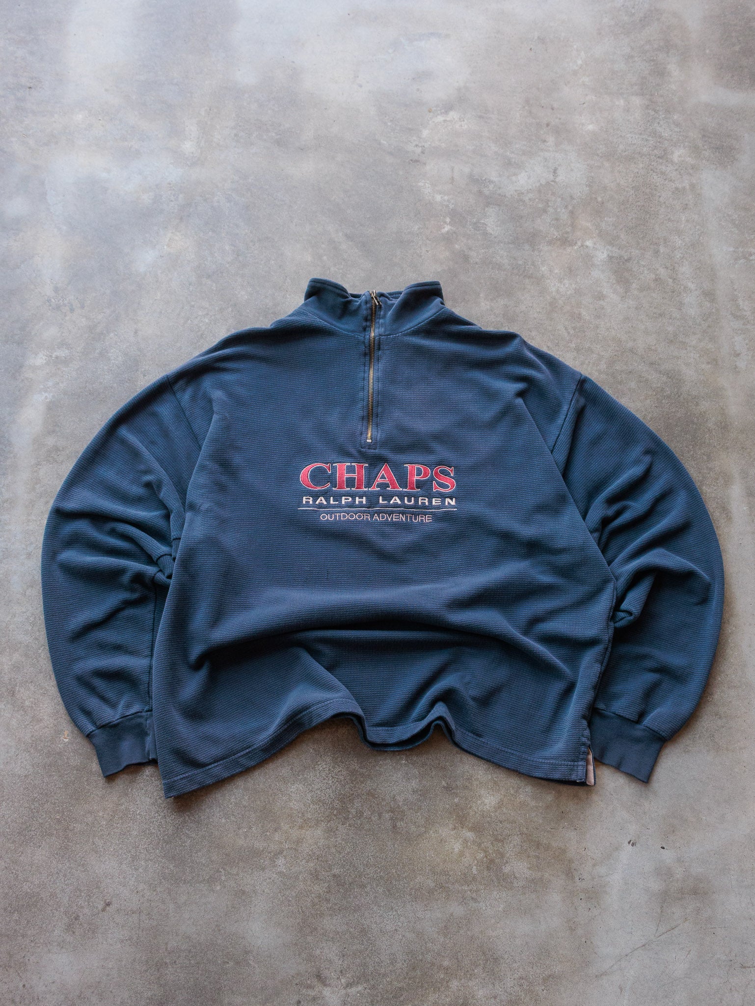 Vintage 90s Chaps Ralph Lauren Quarter Zip Sweatshirt (XL)