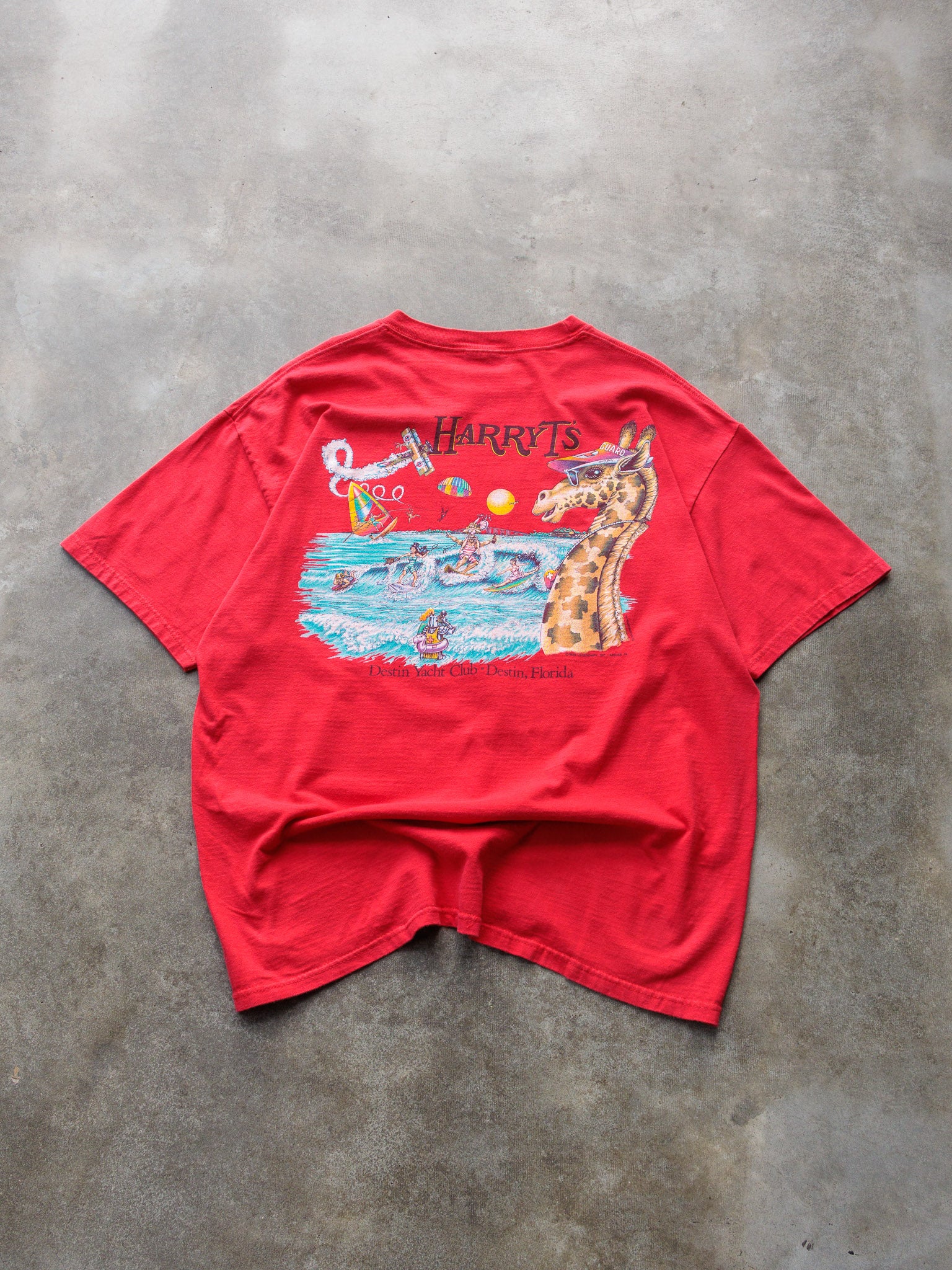 Vintage 1996 Red Harry T's Destin Florida Tee (XL)