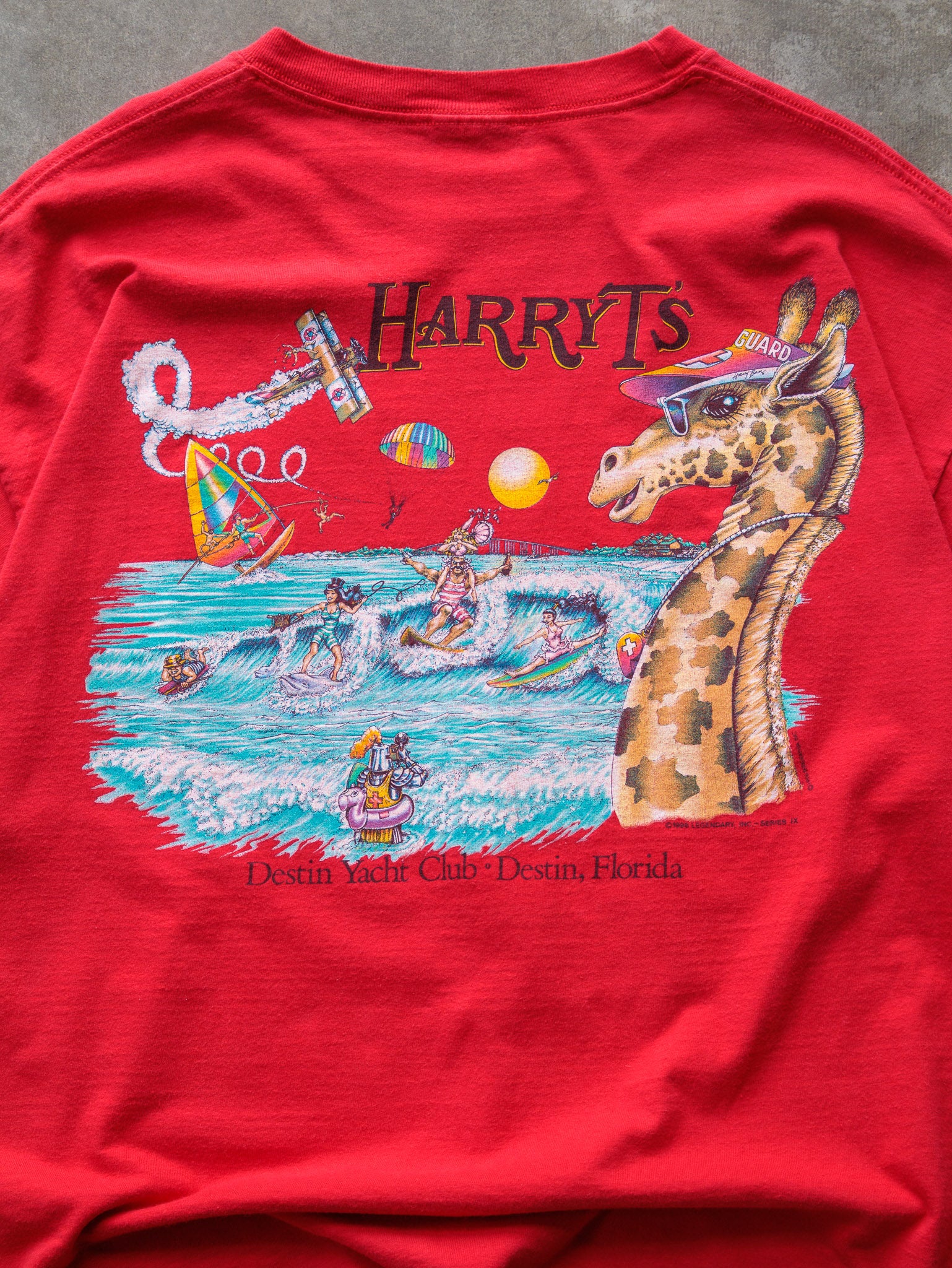 Vintage 1996 Red Harry T's Destin Florida Tee (XL)