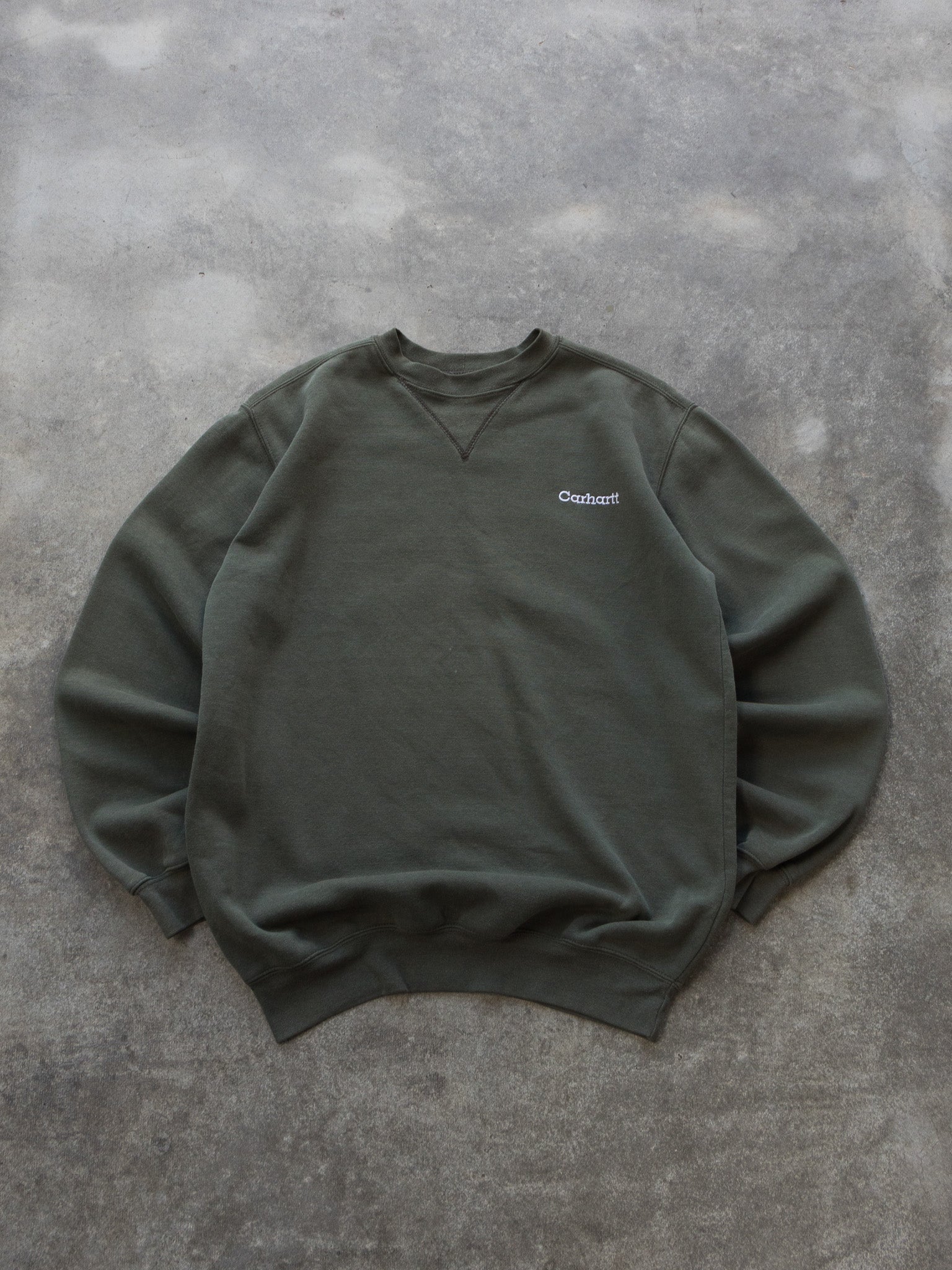 Vintage Green Carhartt Sweatshirt (S)