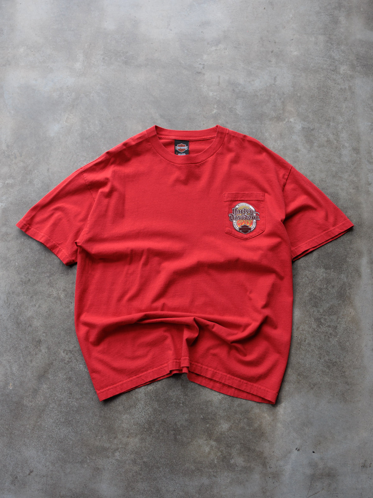 Vintage 00s Red Harley-Davidson Marysville Washington Pocket Tee (XL)