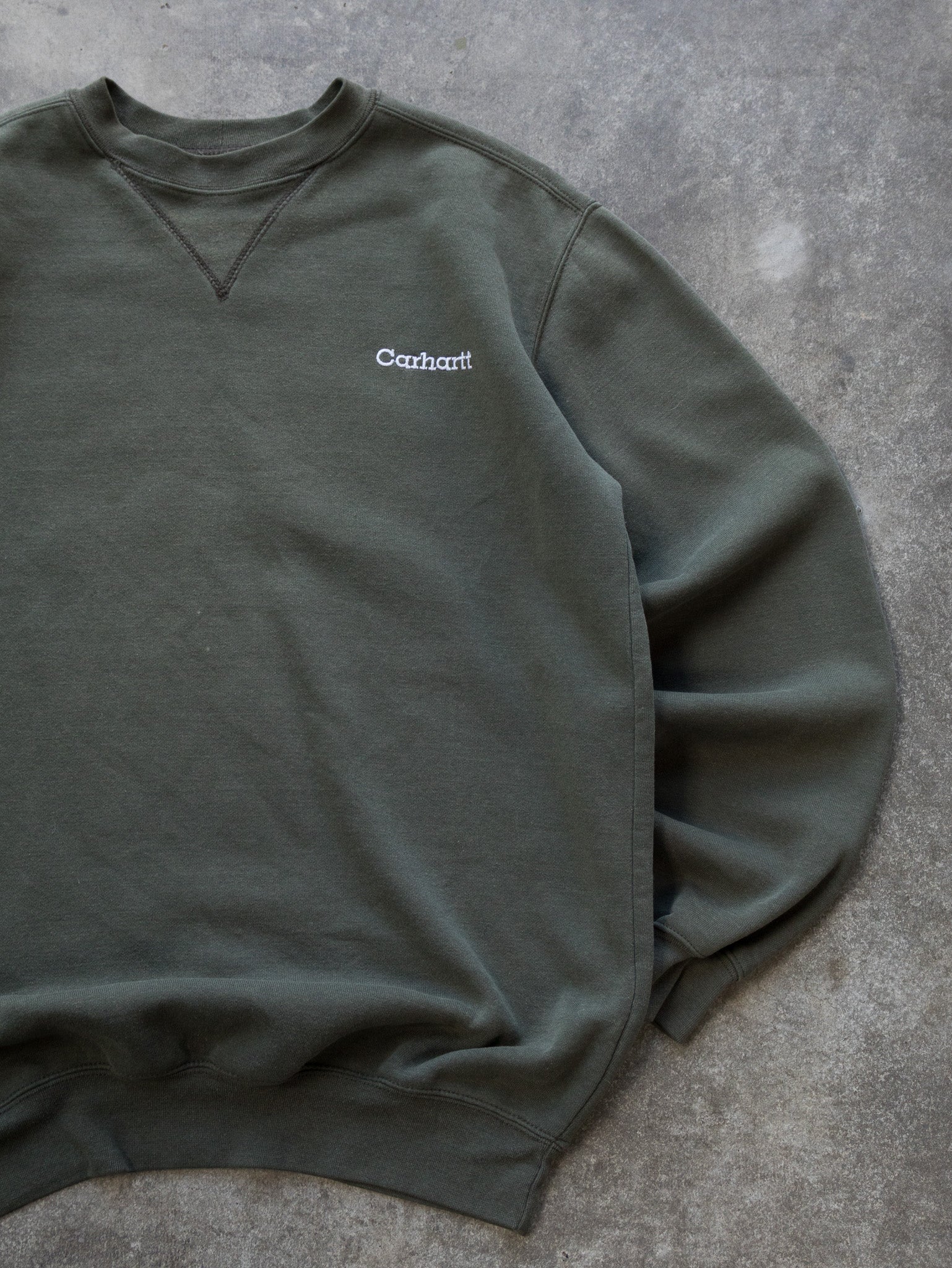 Vintage Green Carhartt Sweatshirt (S)