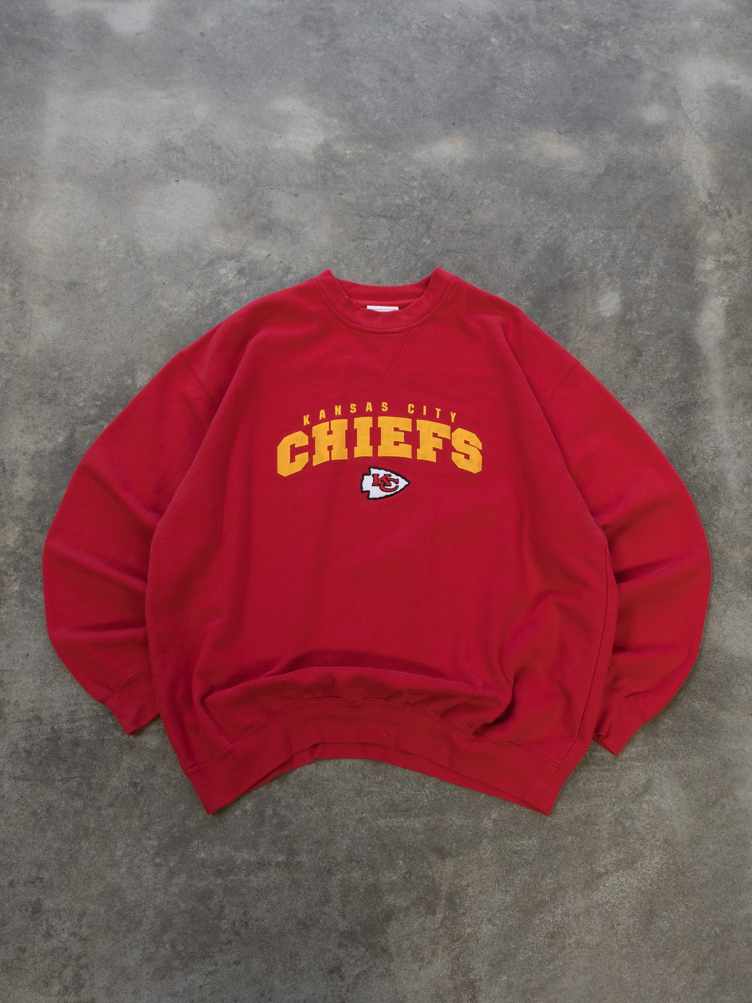 Vintage Red Kansas City Chiefs Sweatshirt (XL)