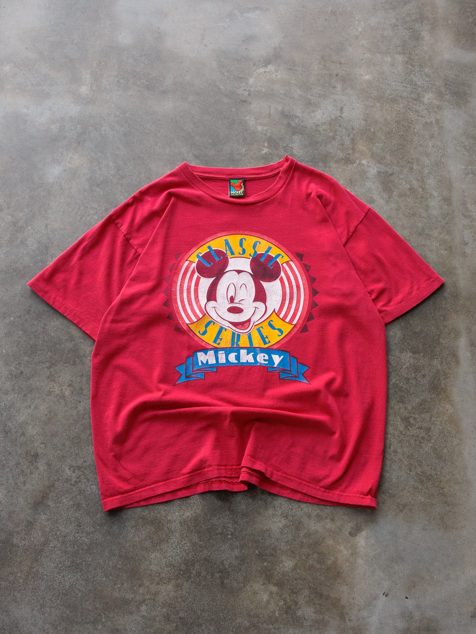 Vintage 90s Red Mickey Classic Series Tee (XL)