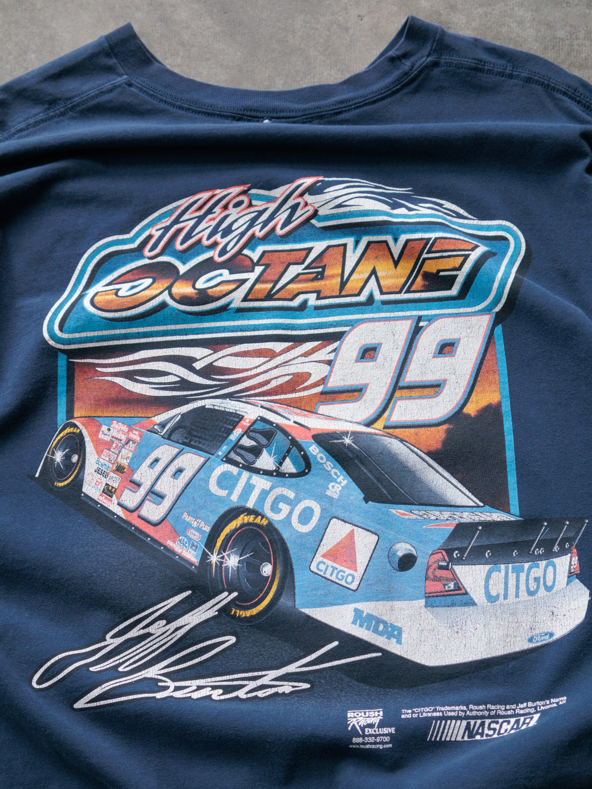 Vintage Navy Jeff Burton #99 Citgo Racing Tee (-)