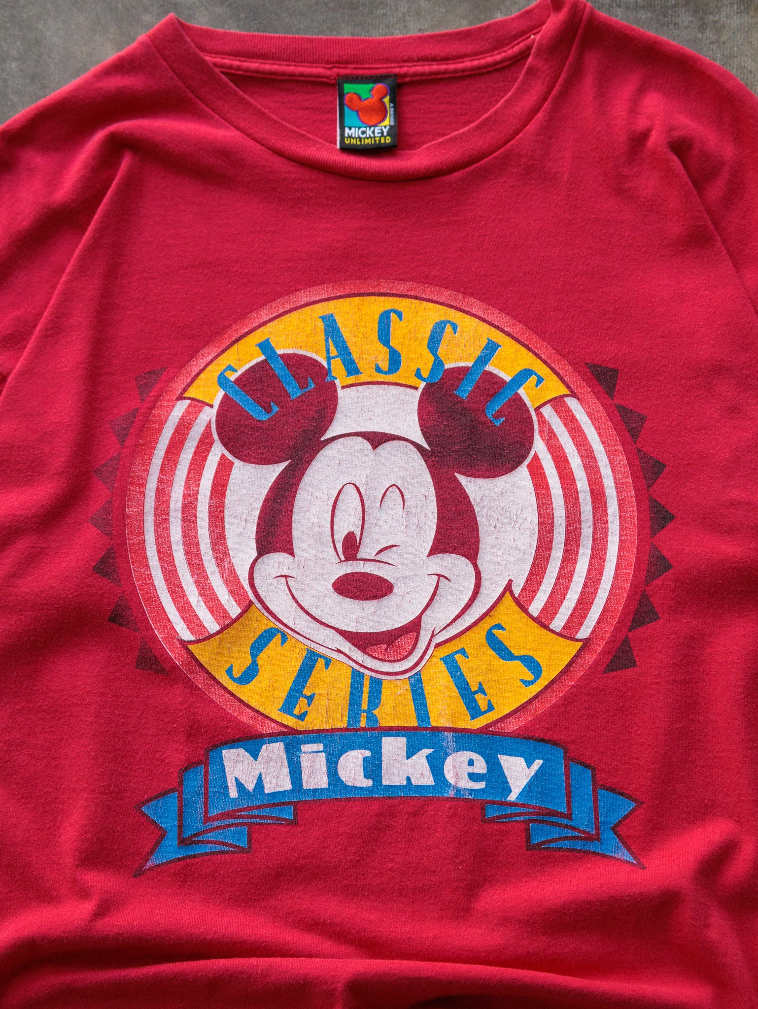 Vintage 90s Red Mickey Classic Series Tee (XL)