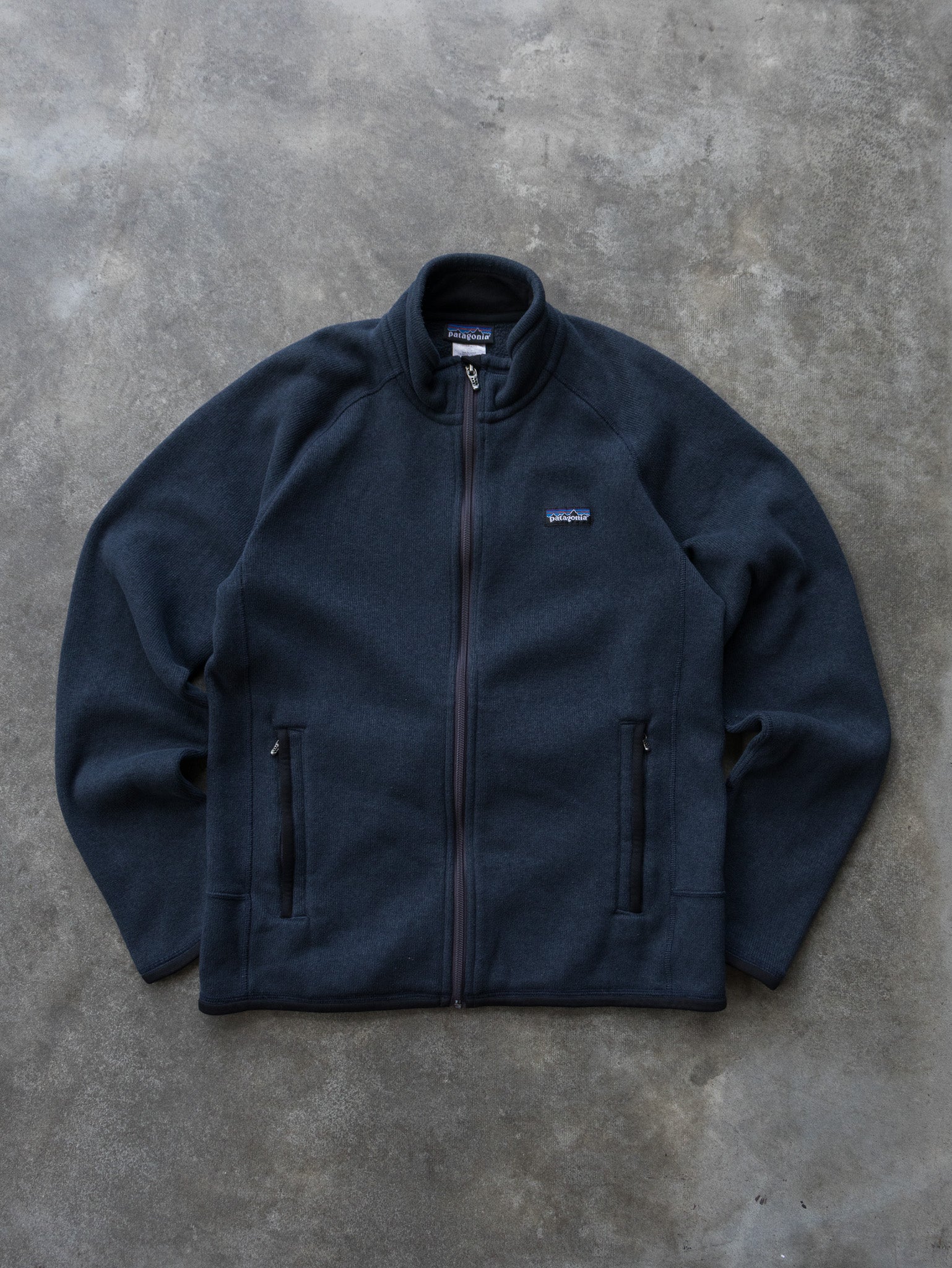Vintage Navy Patagonia Better Sweater Full Zip Fleece Jacket (M)