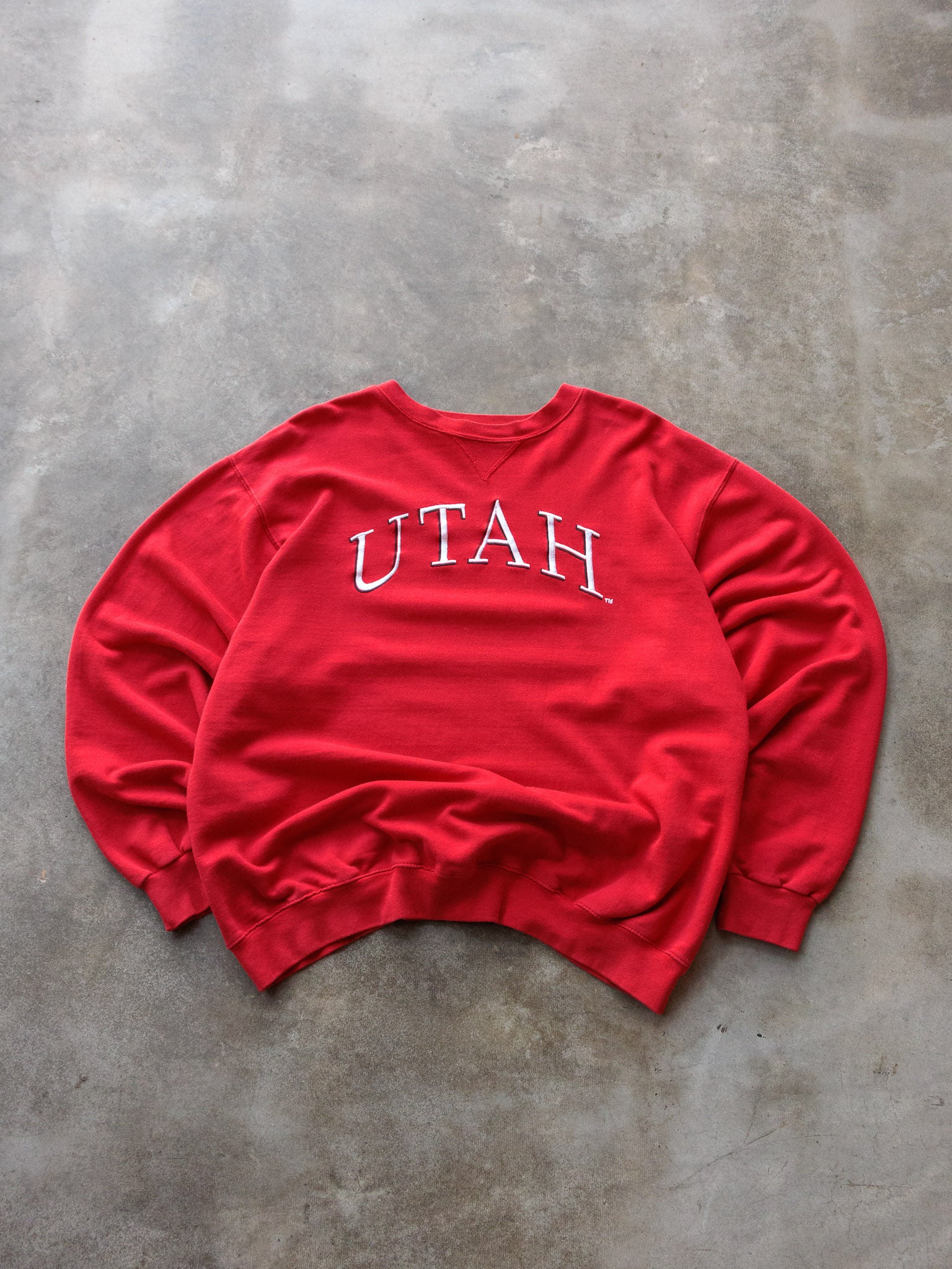 Vintage 00s Red Utah Spell Out Sweatshirt (2XL)