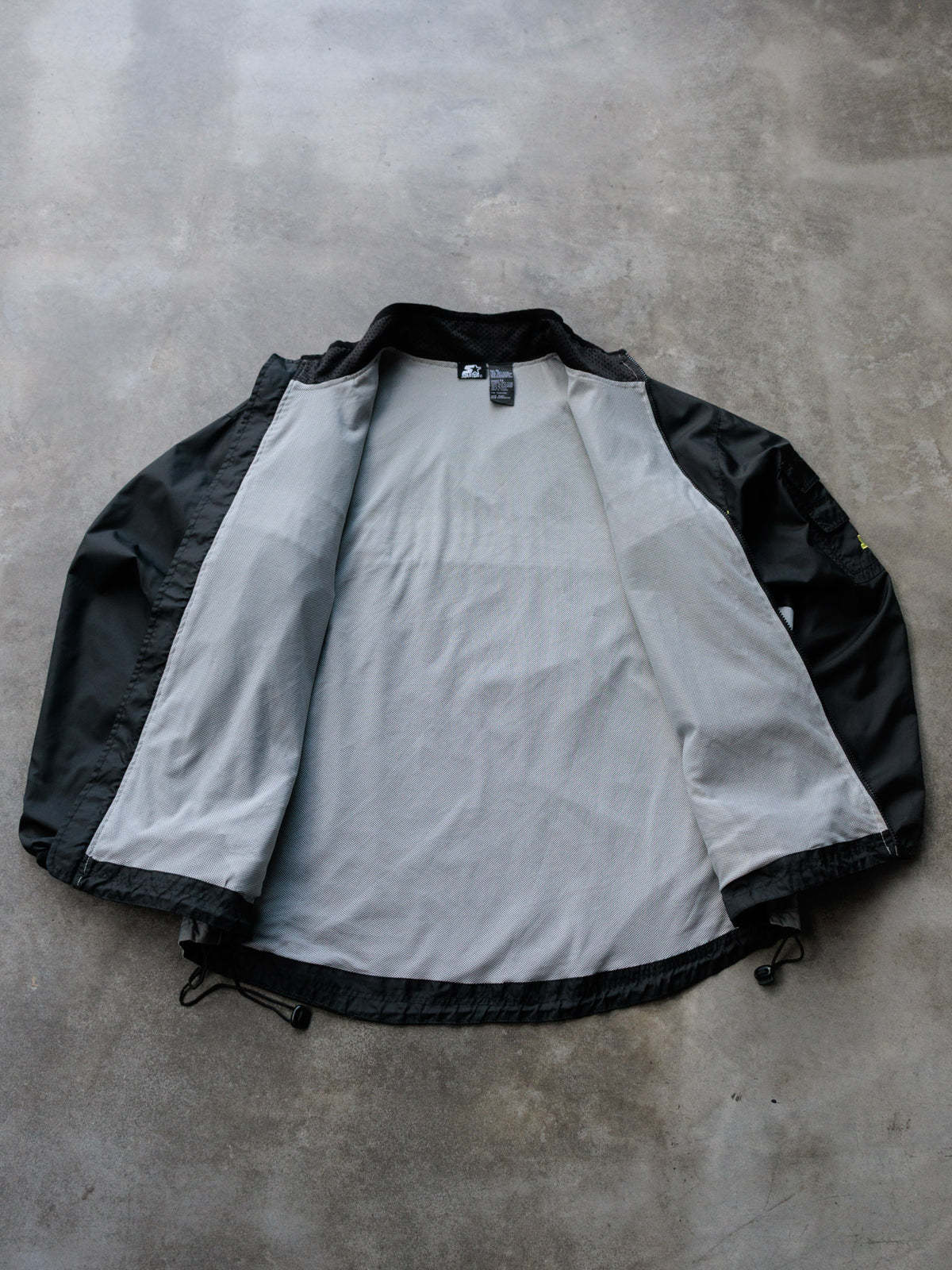 Vintage 00s Black Starter Colourblock Windbreaker (XL)