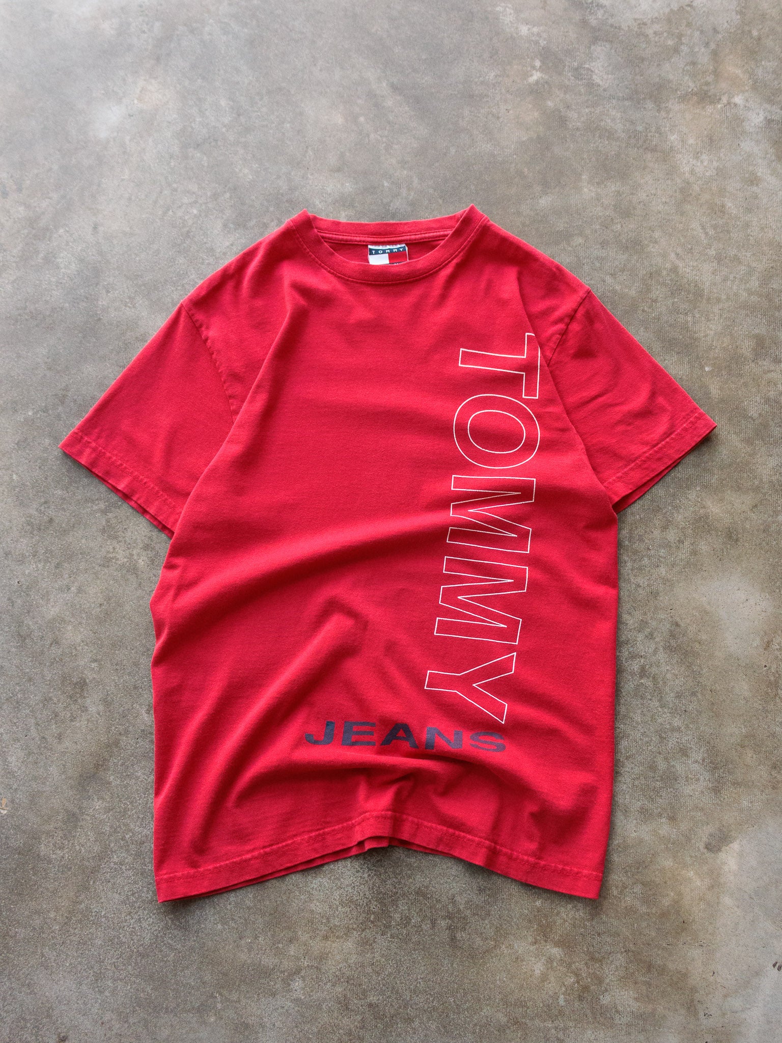 Vintage 90s Red Tommy Hilfiger Tee (S)