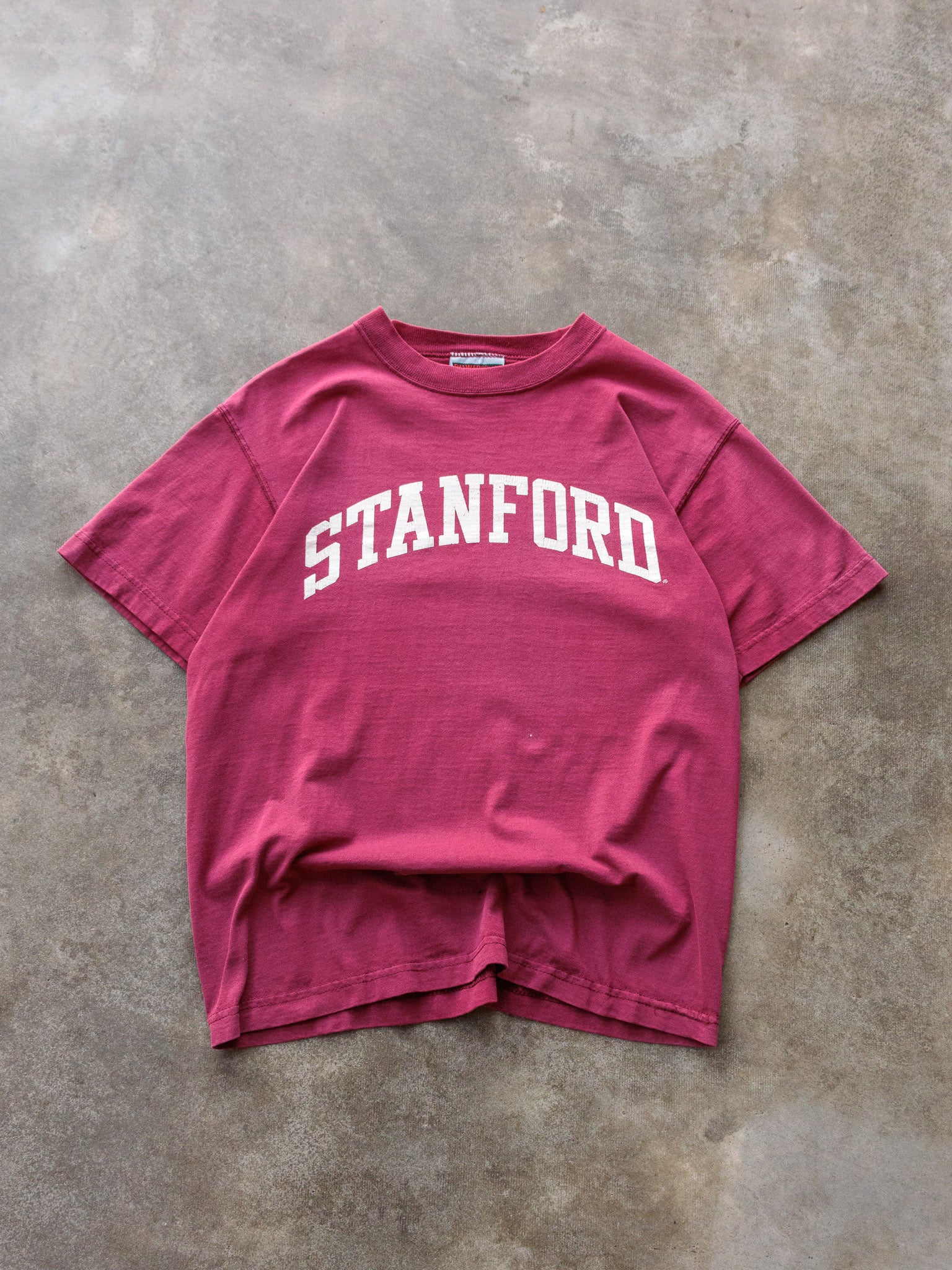 Vintage 90s Maroon Stanford Spell Out Tee (M)