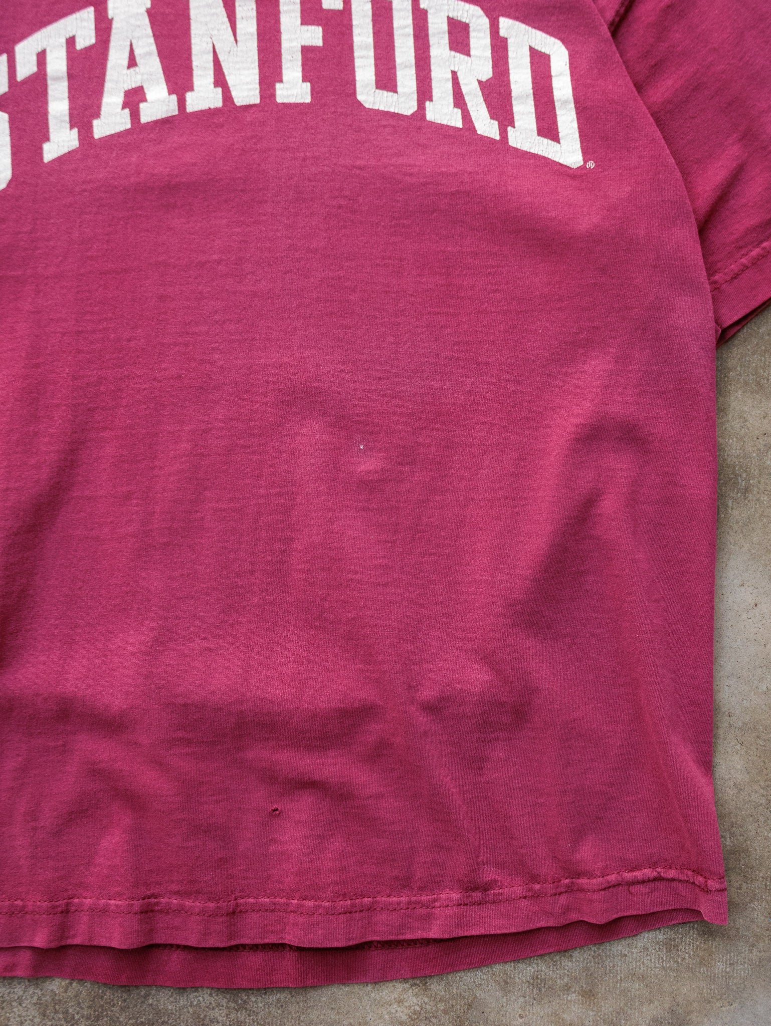 Vintage 90s Maroon Stanford Spell Out Tee (M)