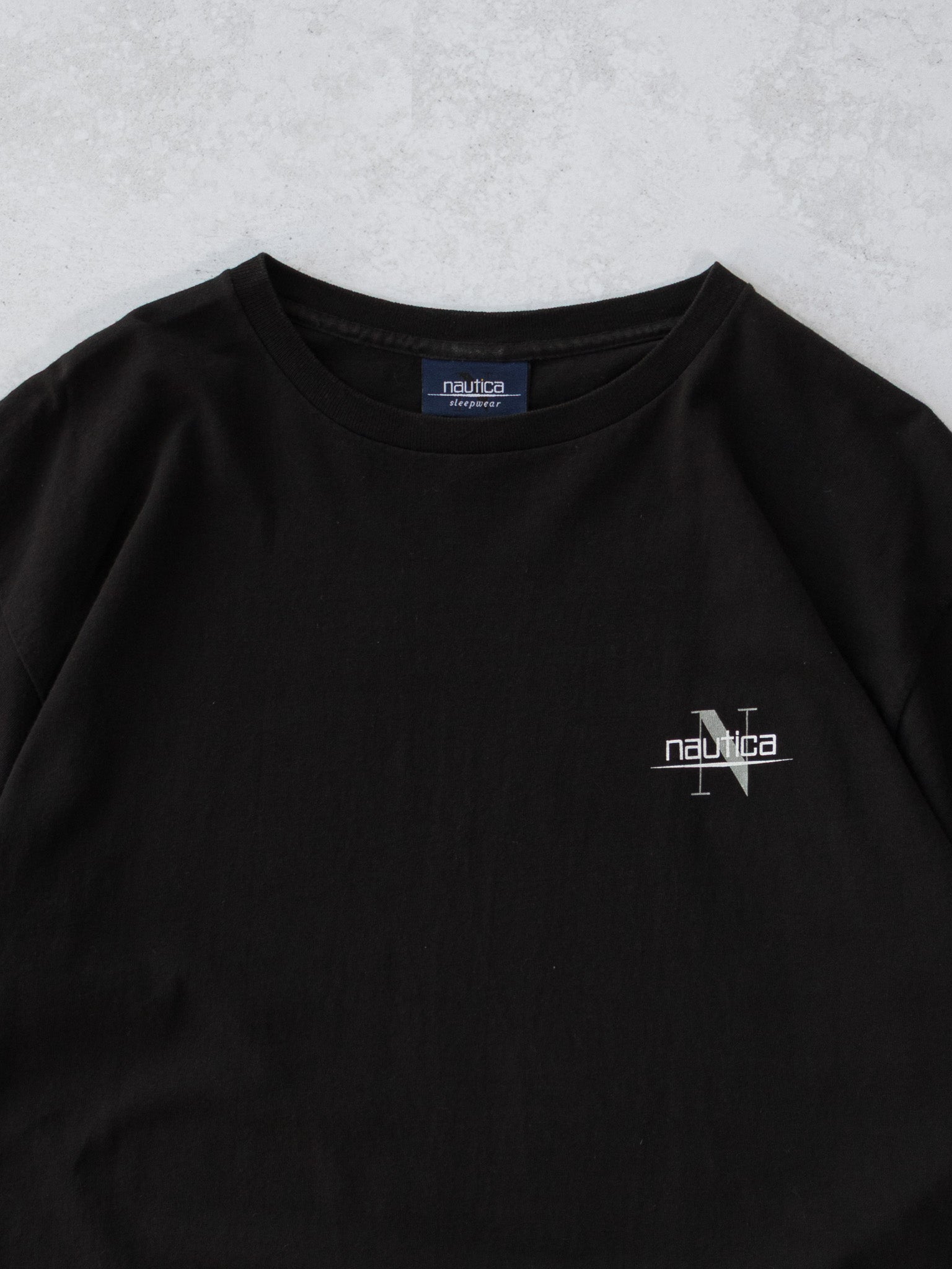 Vintage Nautica Black Logo Tee (XL)