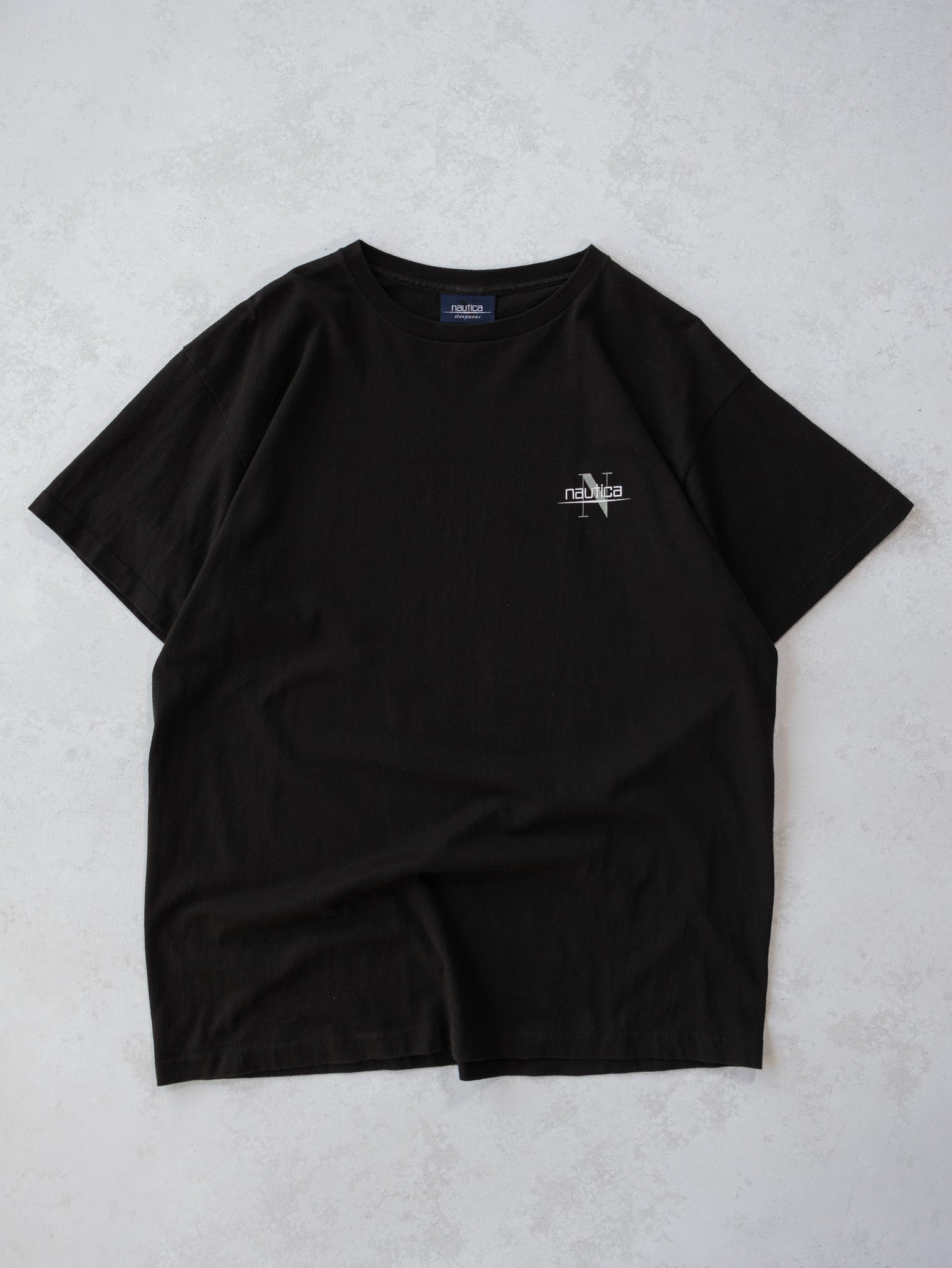 Vintage Nautica Black Logo Tee (XL)