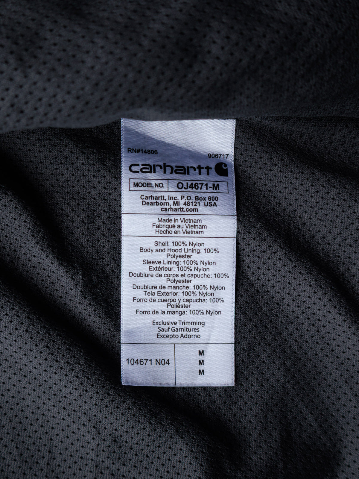 Vintage Black Carhartt Windbreaker (M)