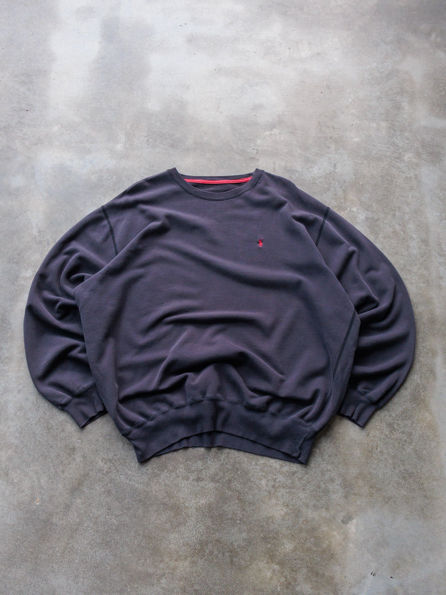 Vintage Navy Polo Ralph Lauren Sweatshirt (2XL)