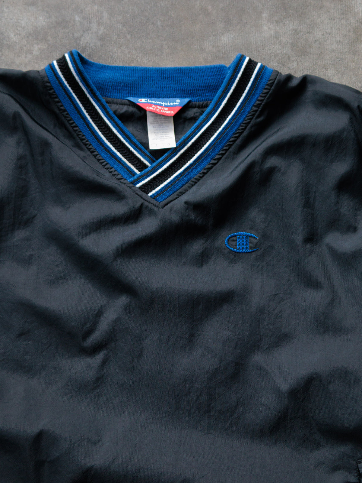 Vintage 90s Black Champion Windbreaker (L)