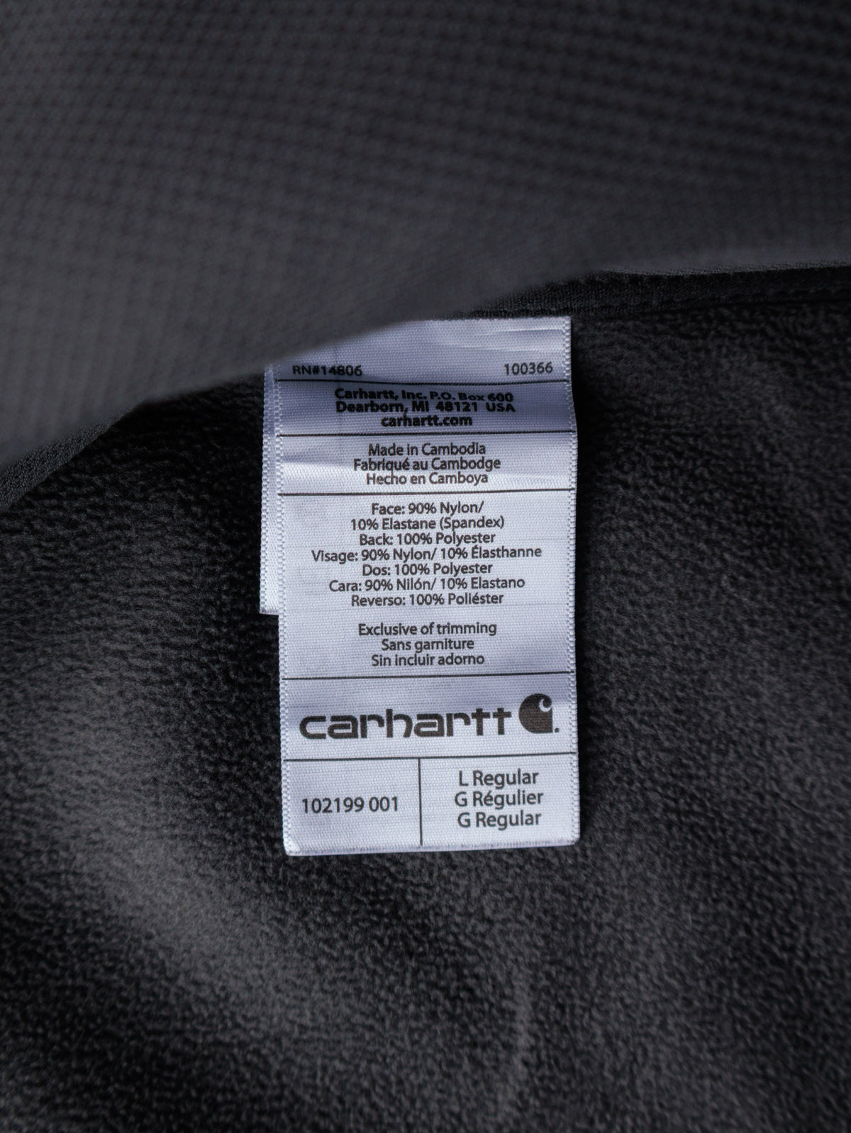 Vintage Black Carhartt Softshell Jacket (L)