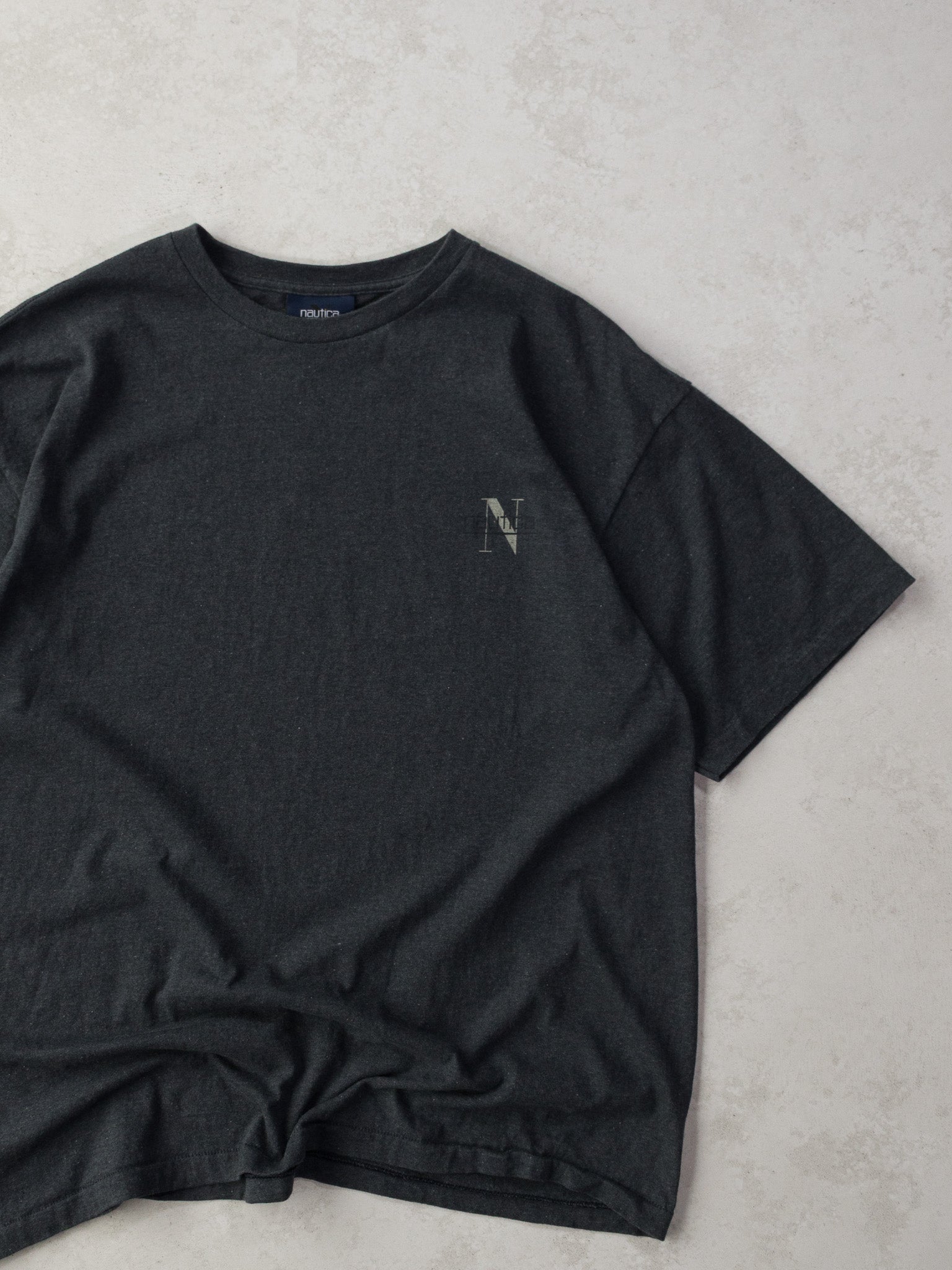 Vintage '90s Nautica Dark Navy Logo Tee (XL)