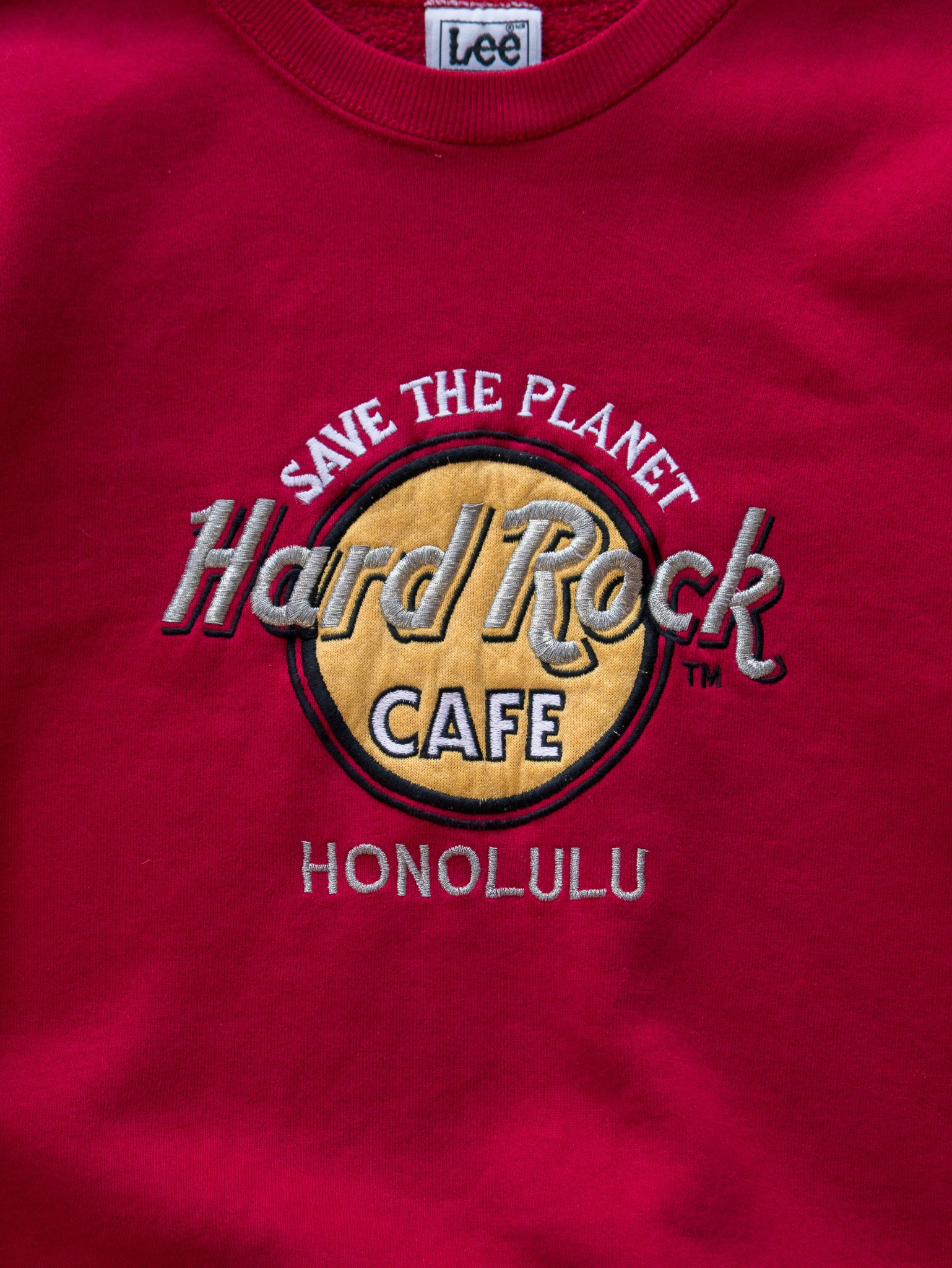 Vintage 90s Red Hard Rock Cafe Honolulu Sweatshirt (M)