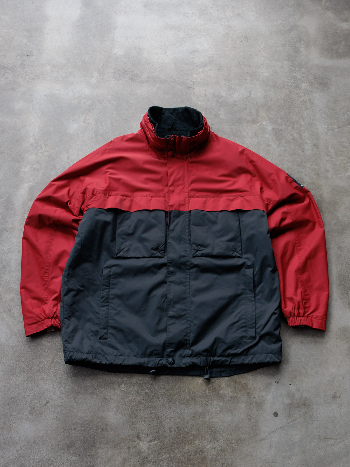 Vintage 00s Red Nautica Colourblock Jacket (2XL)