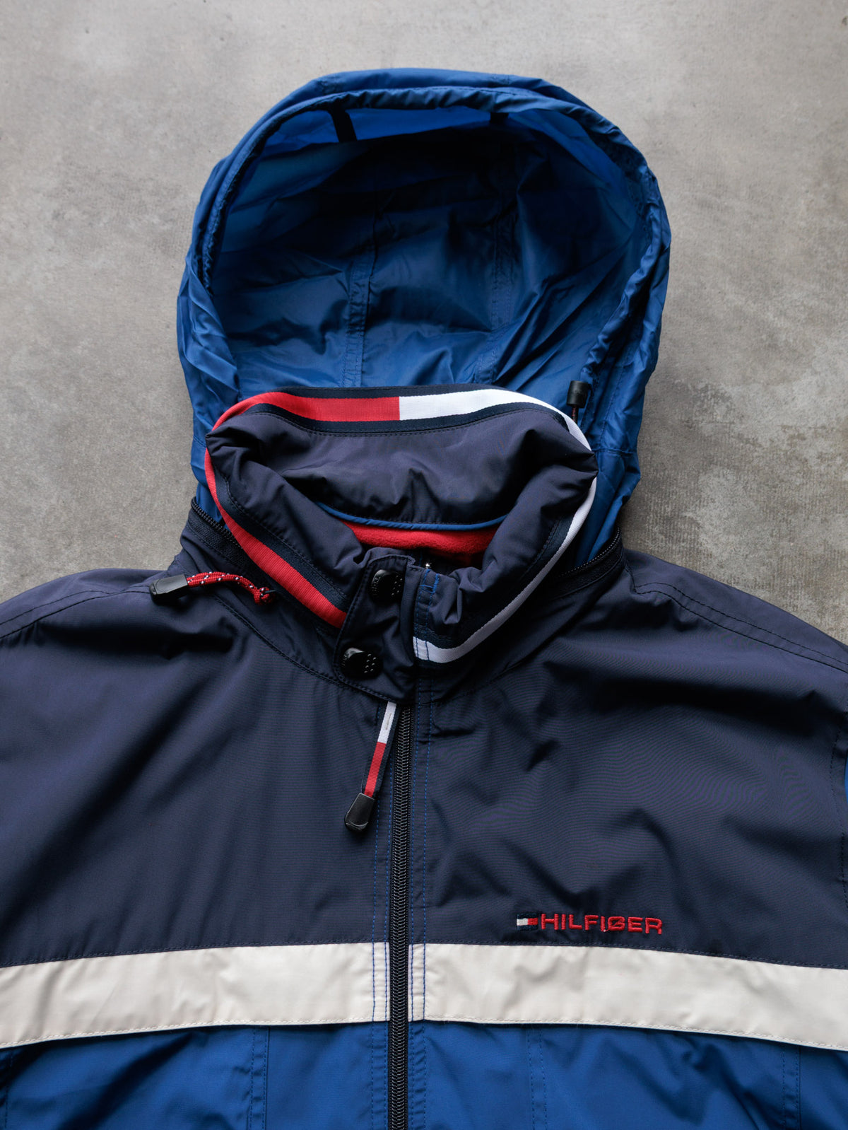 Vintage 00s Blue Tommy Hilfiger Colourblock Jacket (L)
