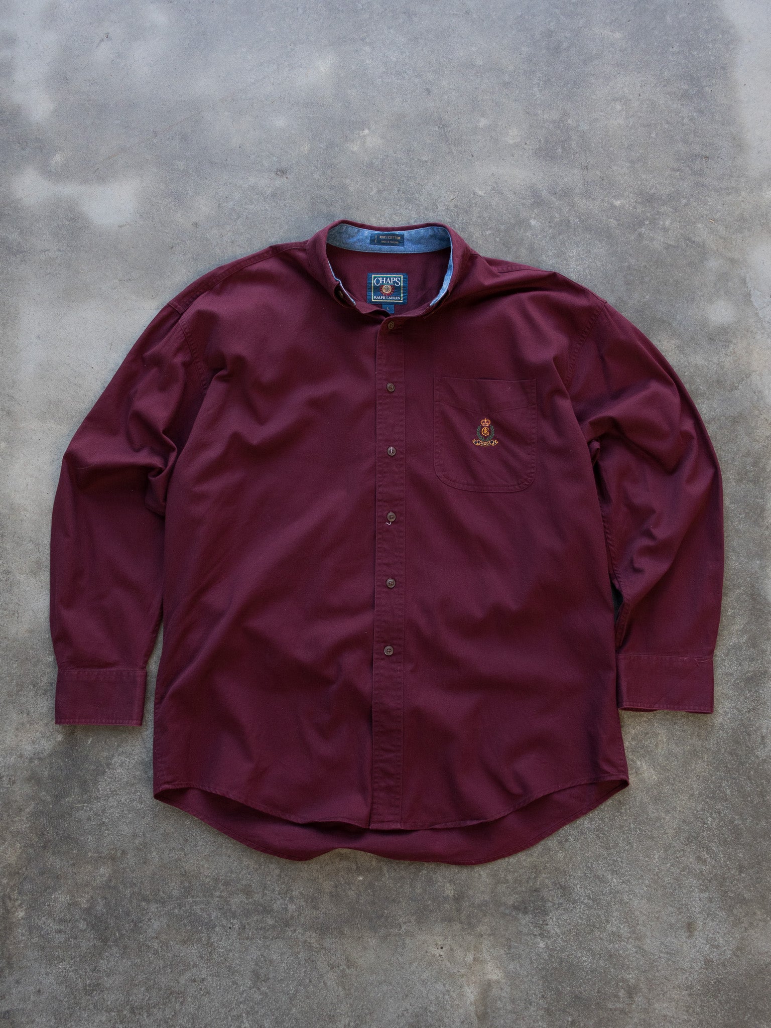 Vintage Burgundy Chaps Ralph Lauren Shirt (L)